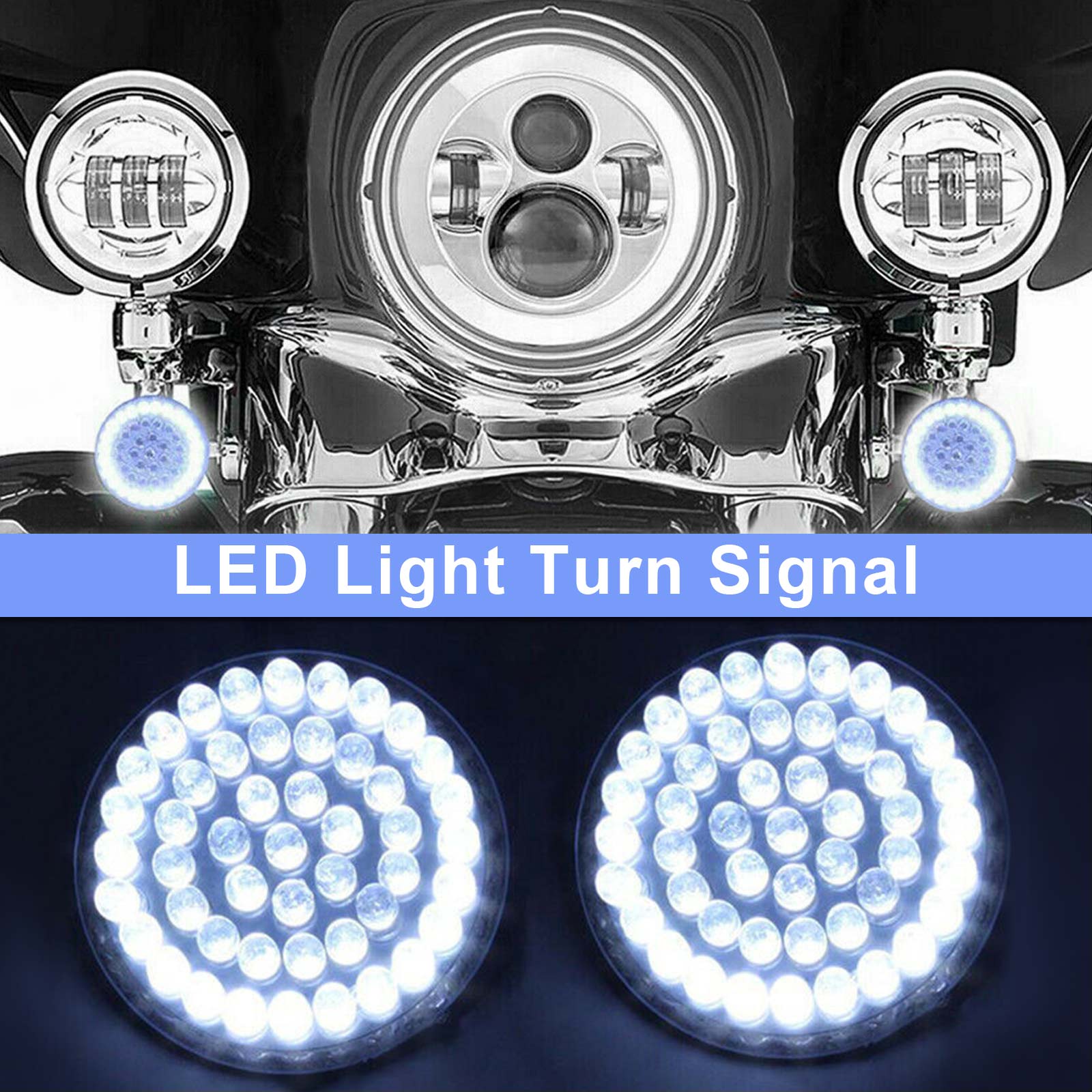 1156 Luces LED traseras de inserción de señal de giro para Dyna Touring Street Road Glide 883 ámbar