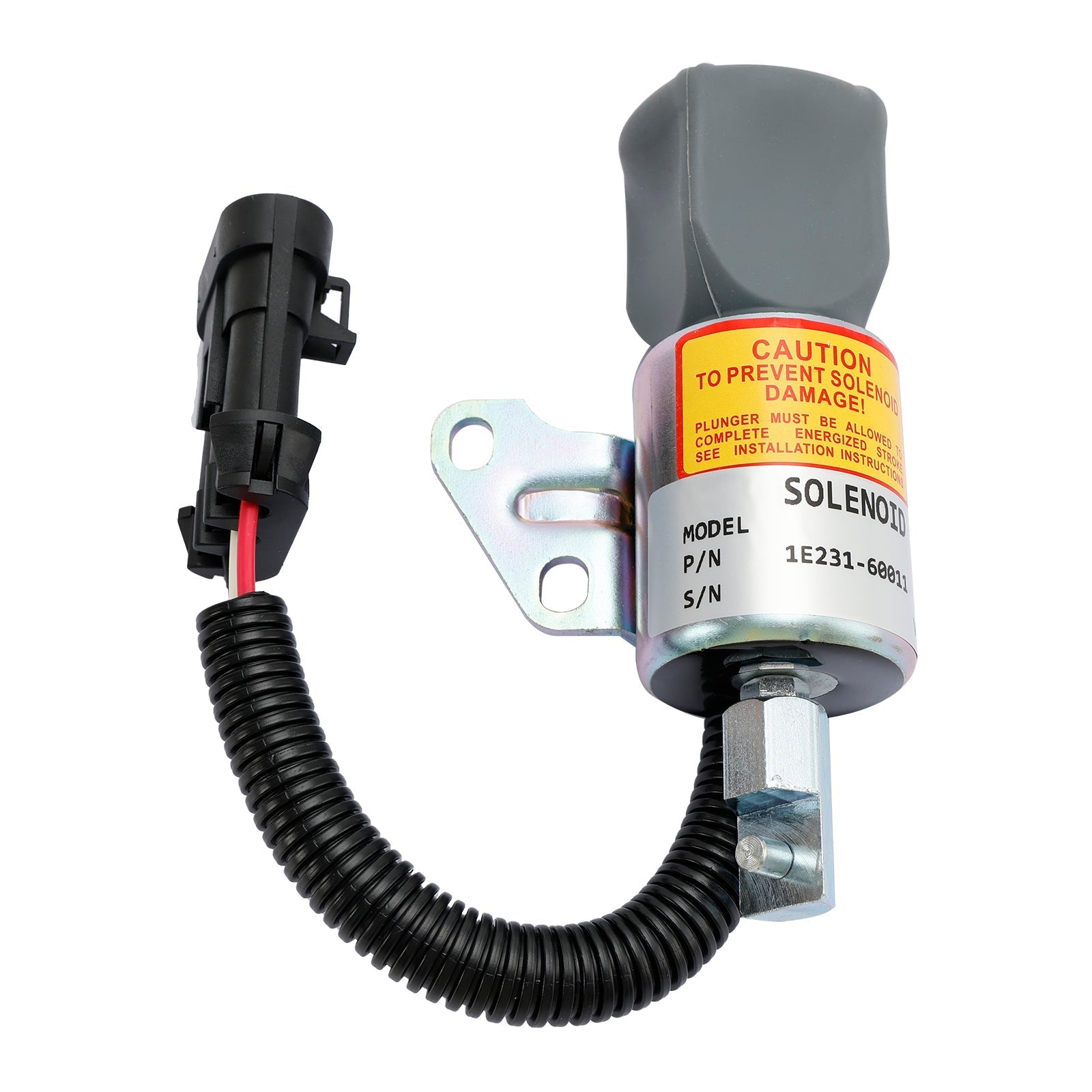 1E231-60011 Solénoïde d'arrêt de carburant pour Kubota V2203 D722 D902 ENGLINE M8200