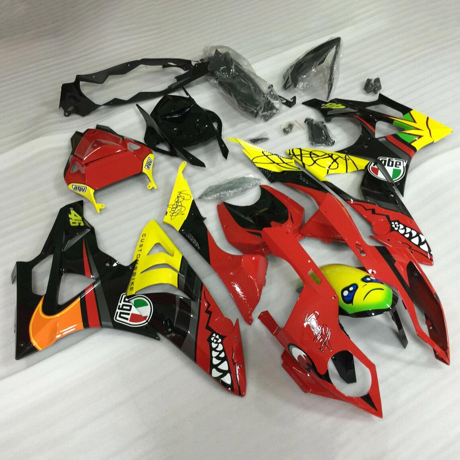 2009-2014 BMW S1000RR Injeksjon Fairing Kit Bodywork Plastic ABS
