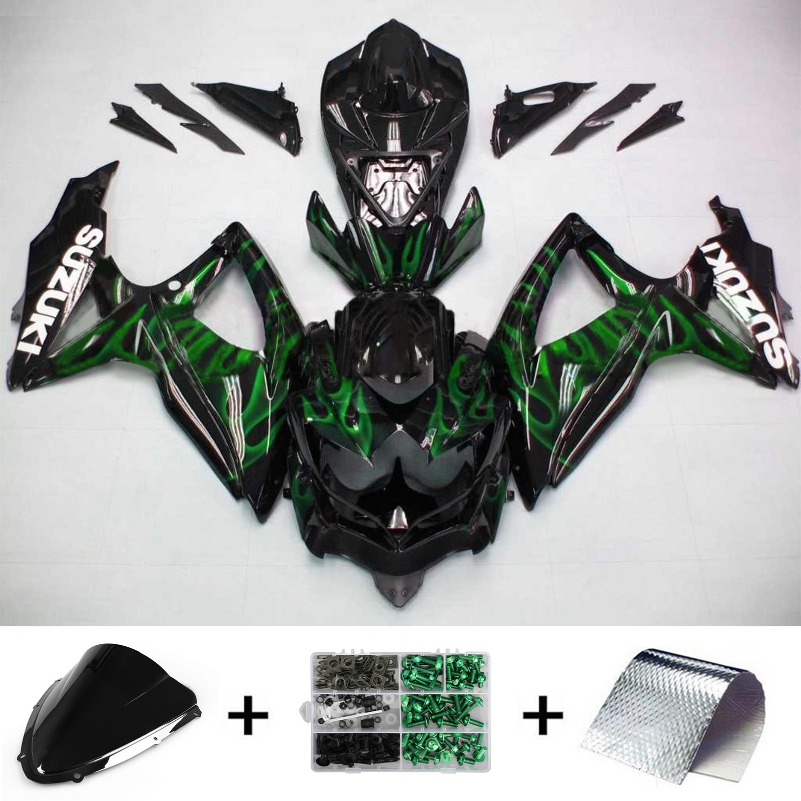 2008-2010 Suzuki GSXR 600/750 K8 Injeksjon Fairing Kit karosseri plast abs ABS