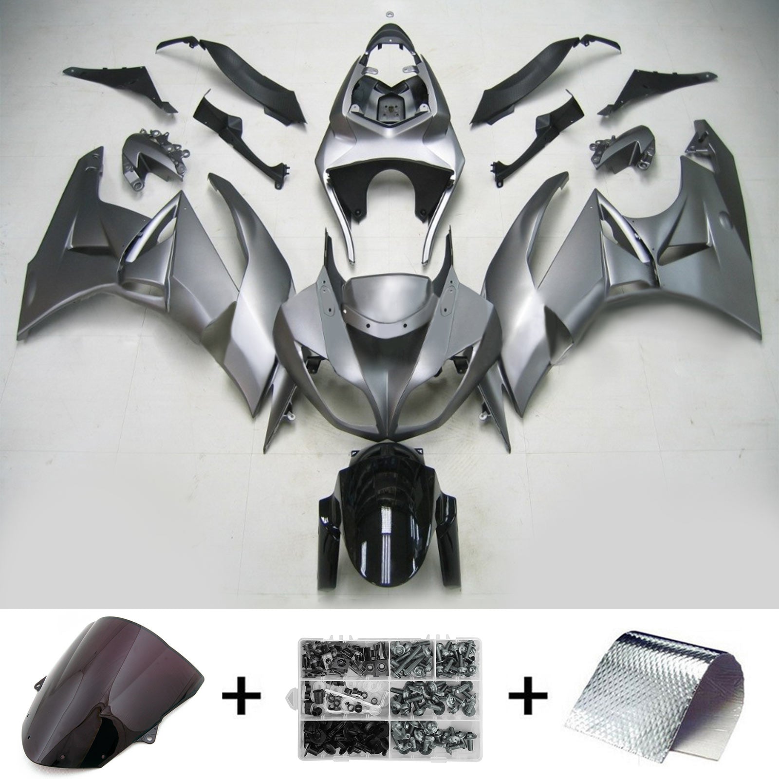 2009-2012 Kawasaki ZX6R 636 Amotopart Injeksjon Fairing Kit Bodywork Plastic ABS #101