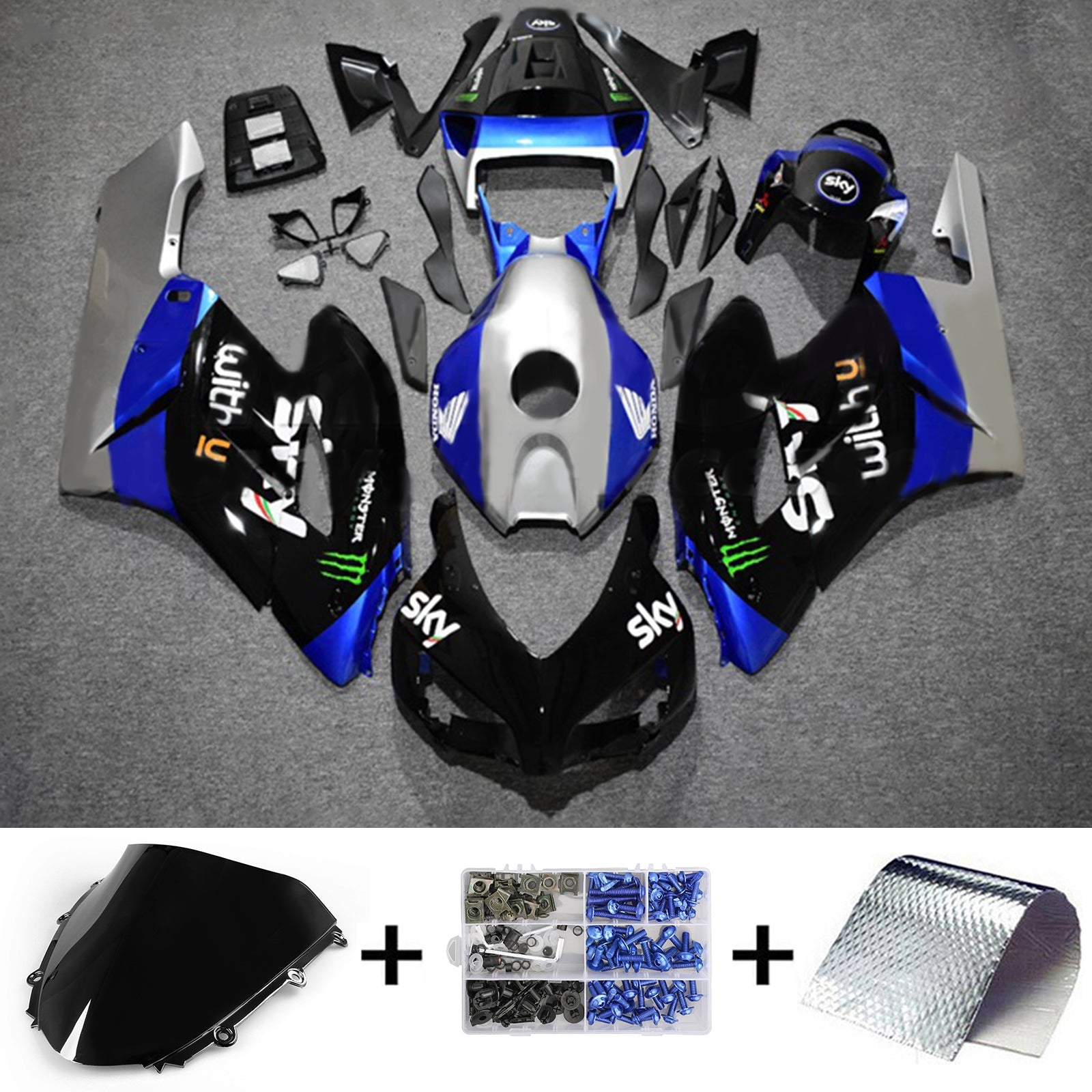 2004-2005 Honda CBR1000RR Kit de carenado Carrocería Plástico ABS