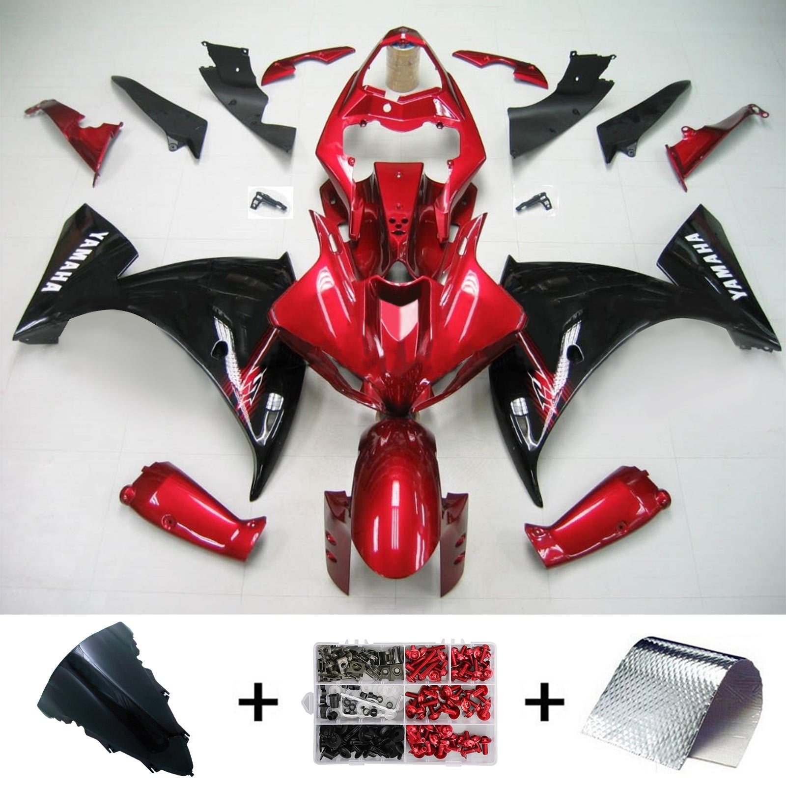 2012-2014 Yamaha YZF 1000 R1 Injeksjon Fairing Kit Bodywork Plastic ABS #124