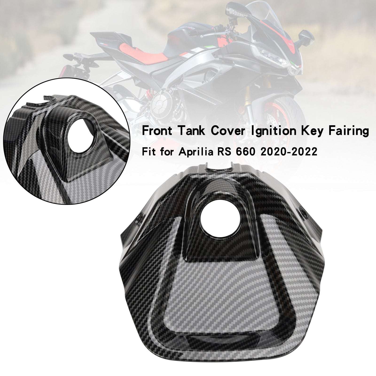 Aprilia RS 660 2020-2022 Carbon fronttankafdekking Contactsleutelkuip