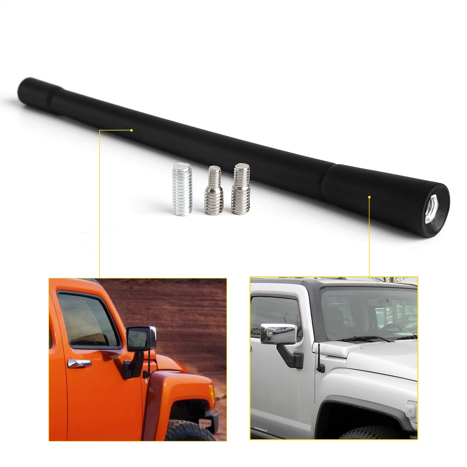 7" Antena corta de mástil para radio AM/FM para Hummer H3 (2006-2010)