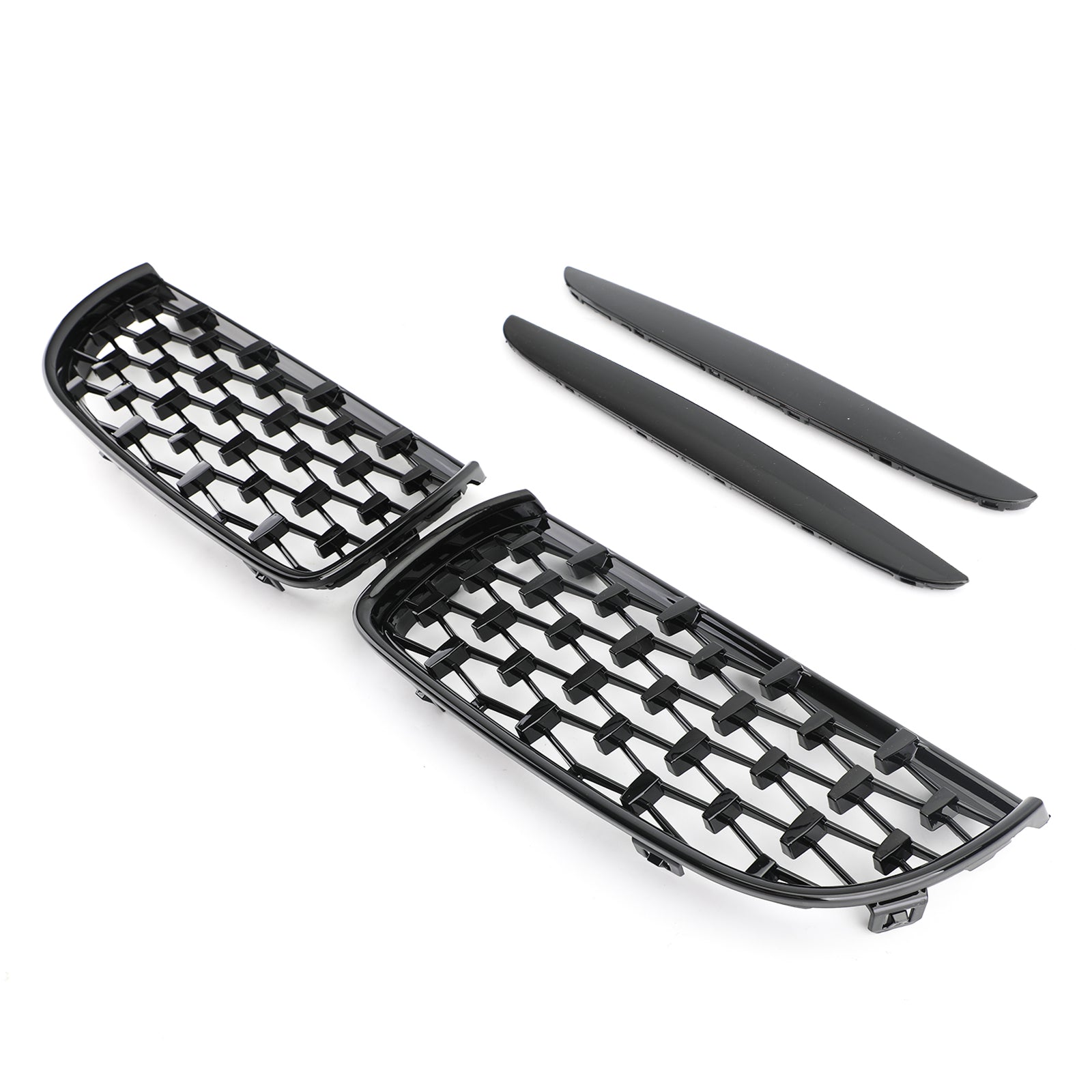 Meteor Black Kidney Grill Mesh Grille Fit for BMW E90 3 Series Sedan 2005-2008 51712151895 51712151896 51712151897 51712151898 Generisk