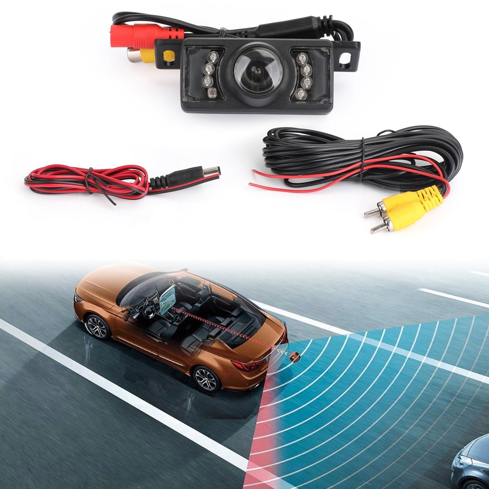 7 HD IR Nachtparkeren Auto Rijcamera Auto Camera Back-up Led-licht