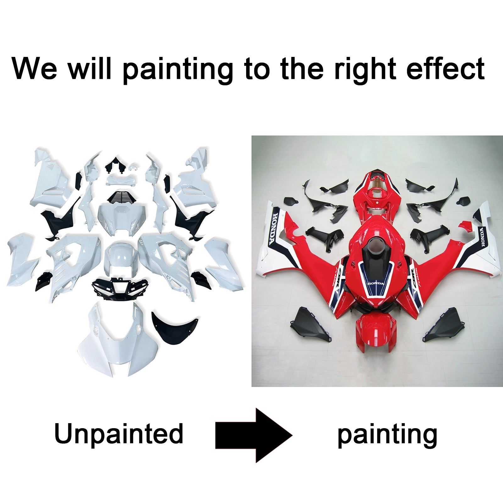 2020-2022 Honda CBR1000RR-R AMOTOPART INJECTION FAIRING KIT BORDONS PLASTIQUE ABS PLAST