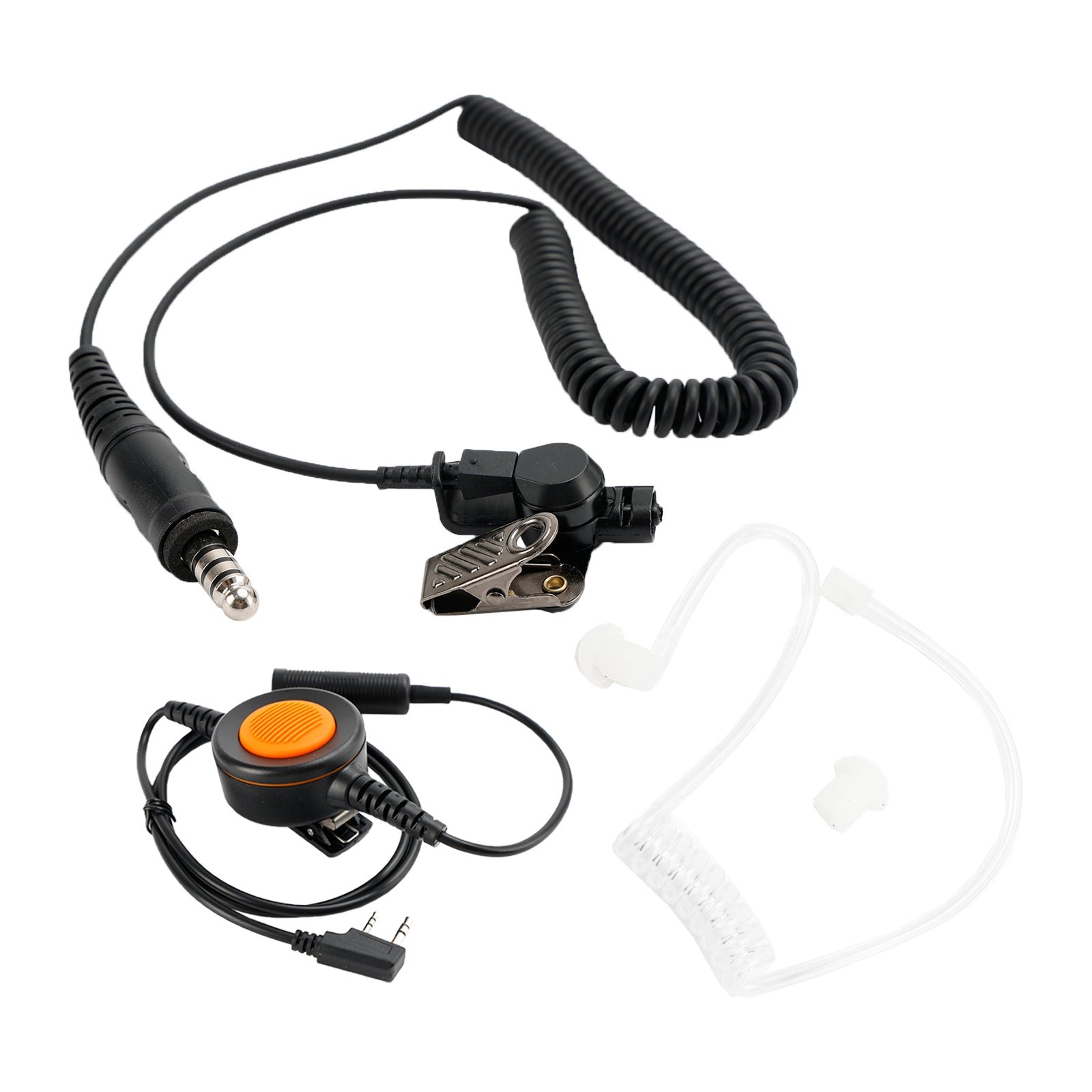 7.1-A3 Single Transparent Air Tube Headset pre Kenwood TK-208 TK-220 TK-240