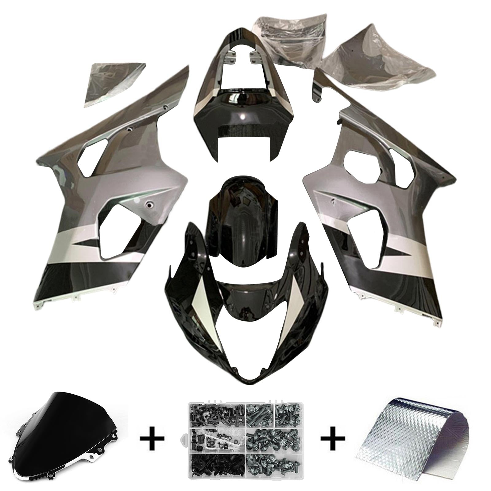 2004-2005 Suzuki GSXR 600/750 K4 Kit de carénage Bodywork Abs en plastique