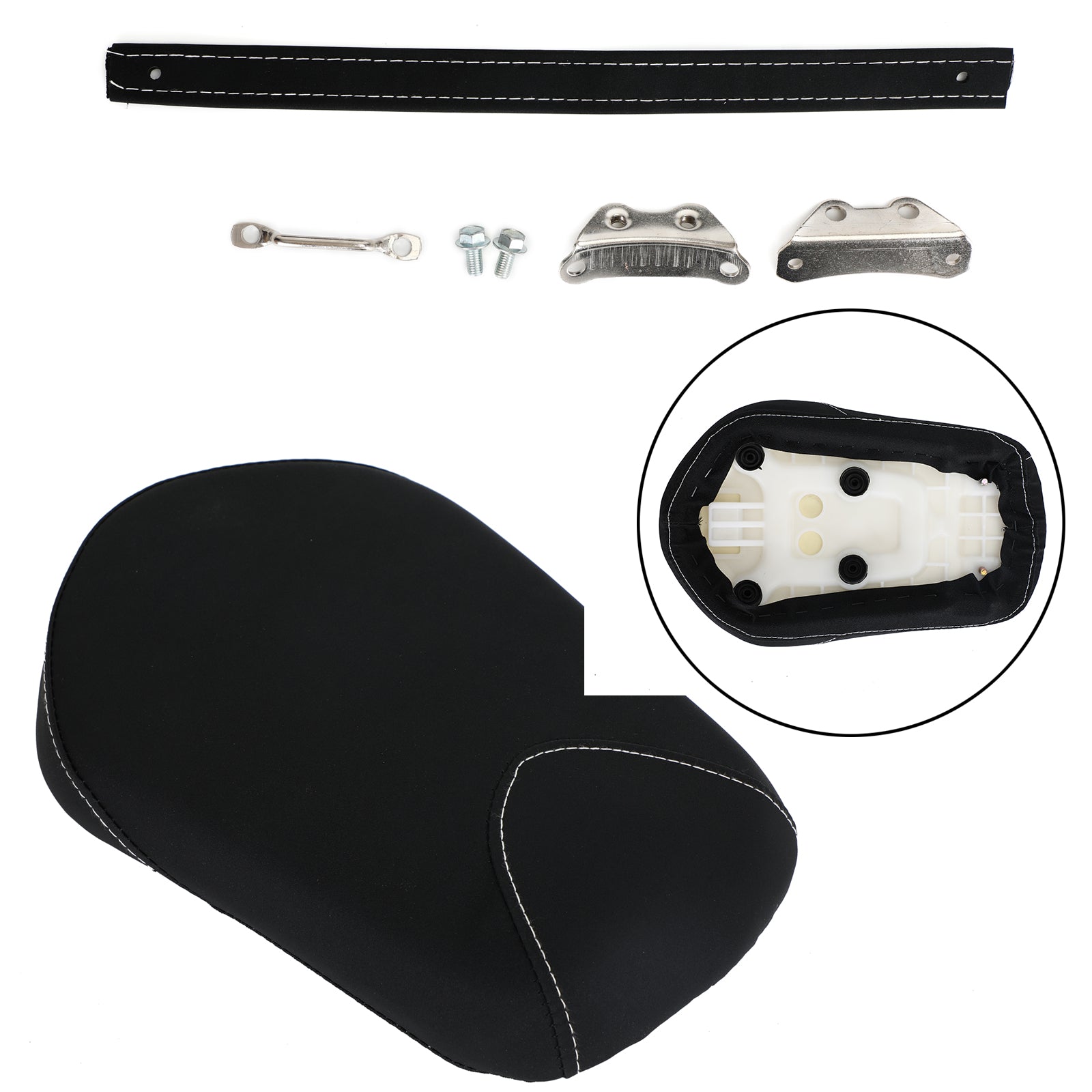 Bakre passasjersete Svart pute passer for Yamaha Bolt XV950 XV 950 14-17