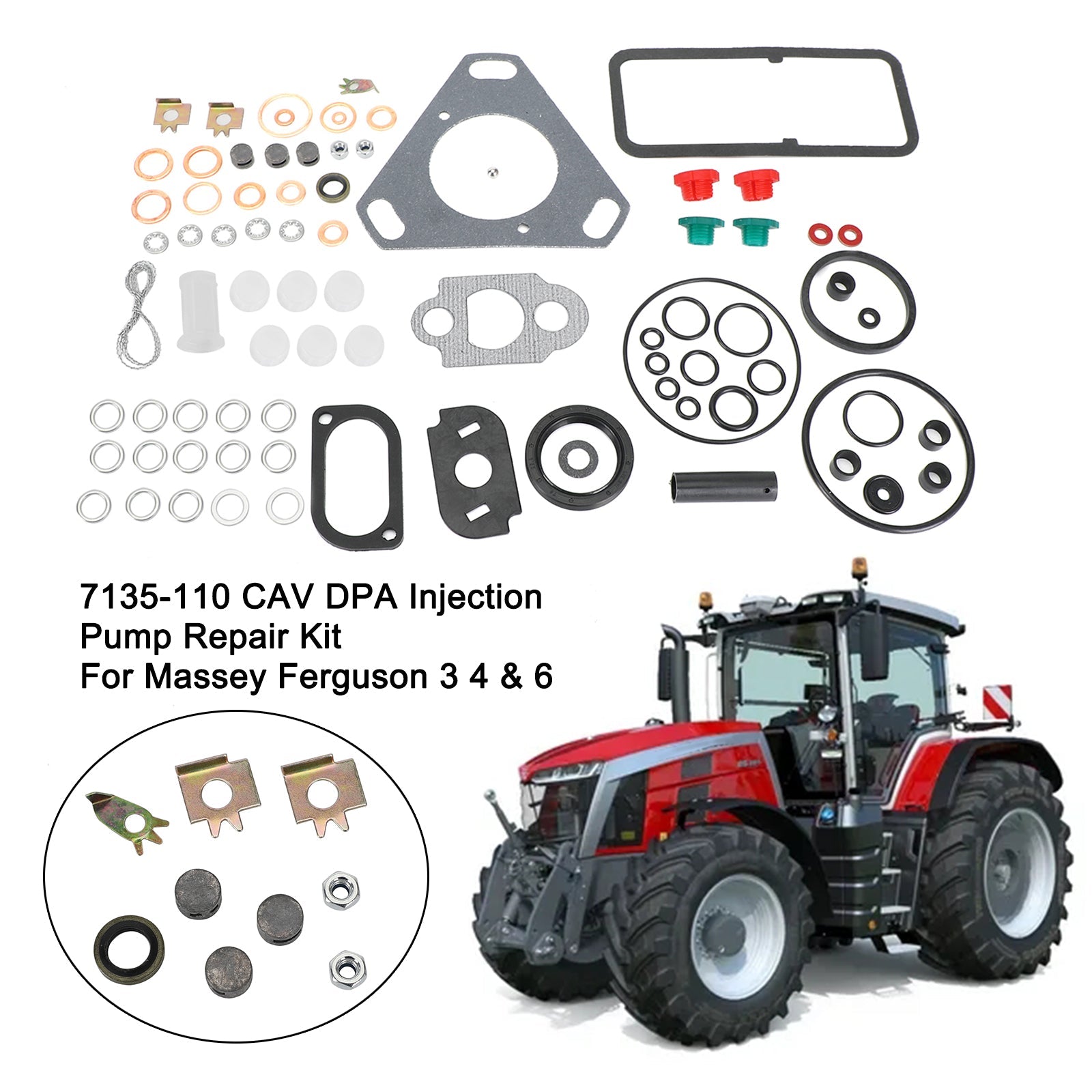 7135-110 pre Ford Massey Ferguson CAV DPA Opravy injekčného čerpadla Oprava tesnení tesnenia
