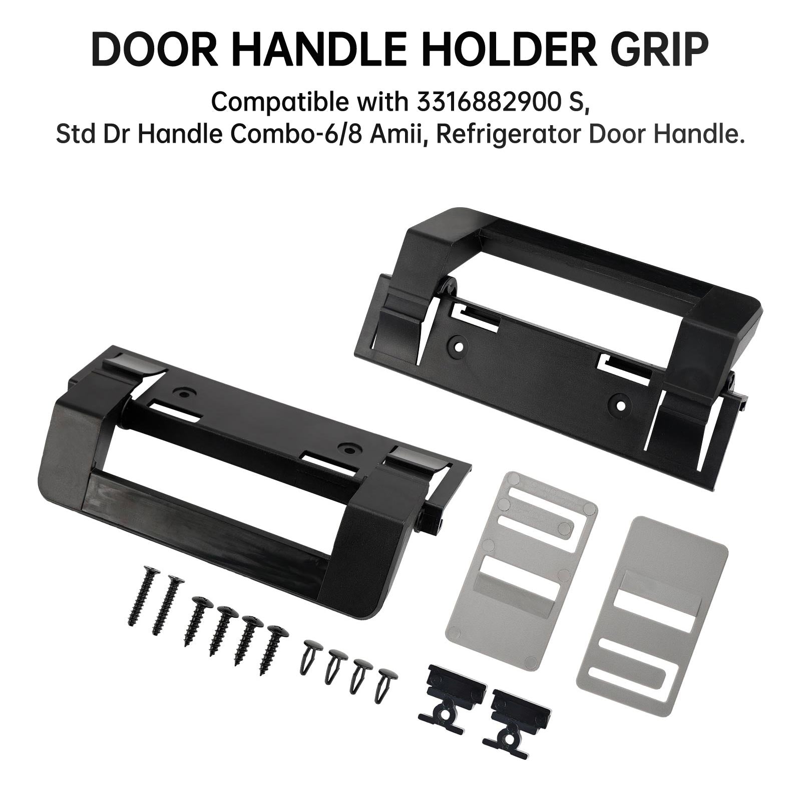 2×RV koelkastdeurgreephoudergreep zwart hardware voor Dometic 3316882900