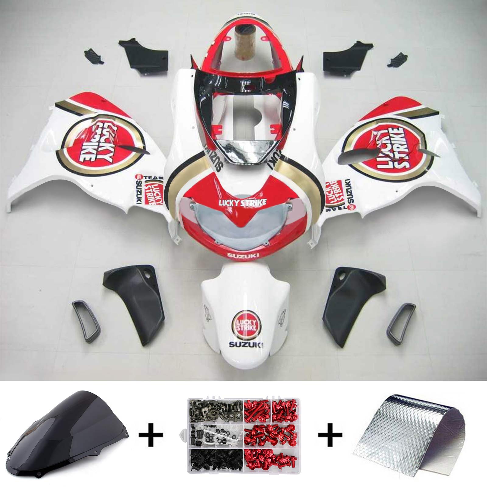 1998-2003 Suzuki TL1000R Amotopart Injeksjon Fairing Kit Bodywork Plast Abs #116