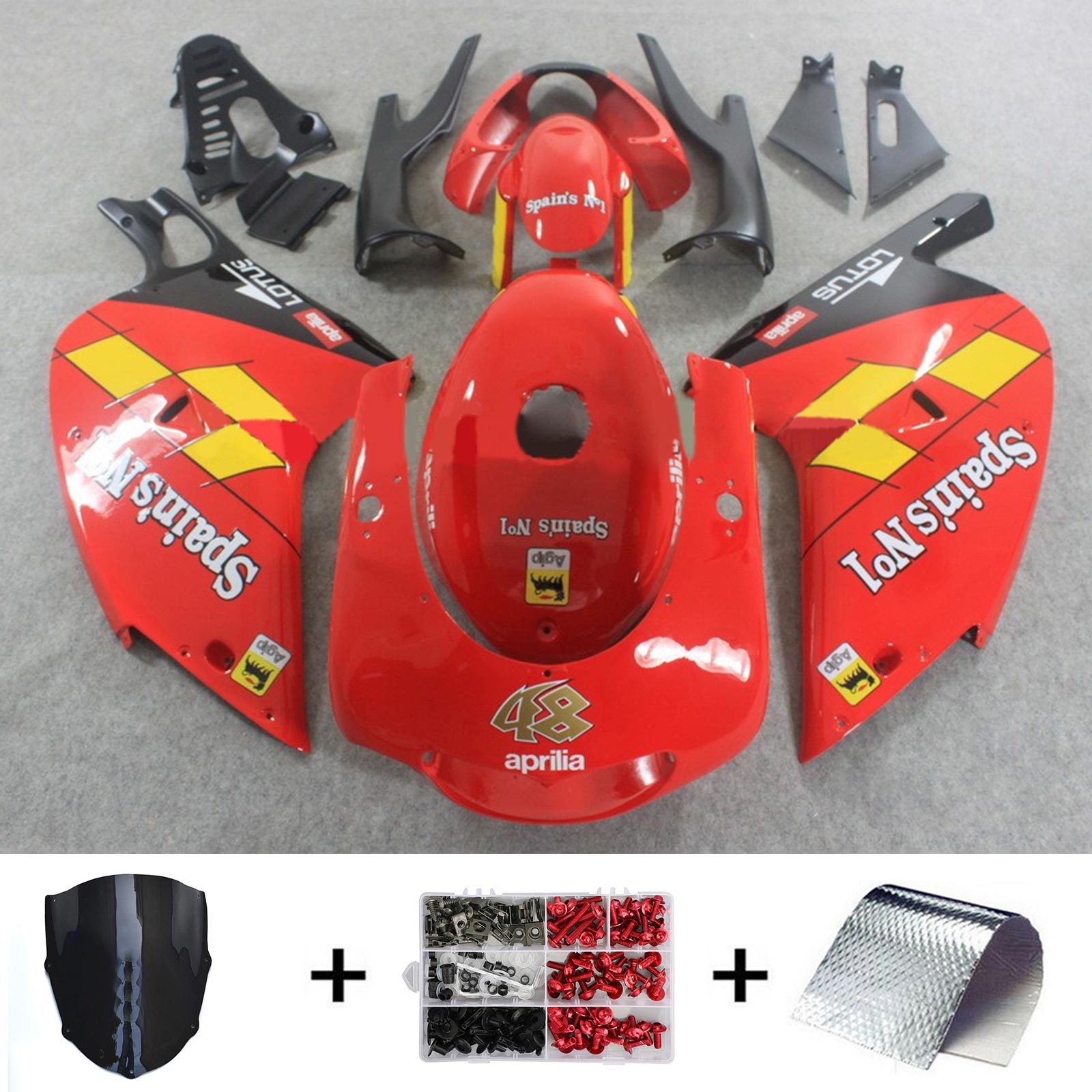 2000-2005 Aprilia RS125 Amotopart injectiekuipset carrosserie kunststof ABS #102