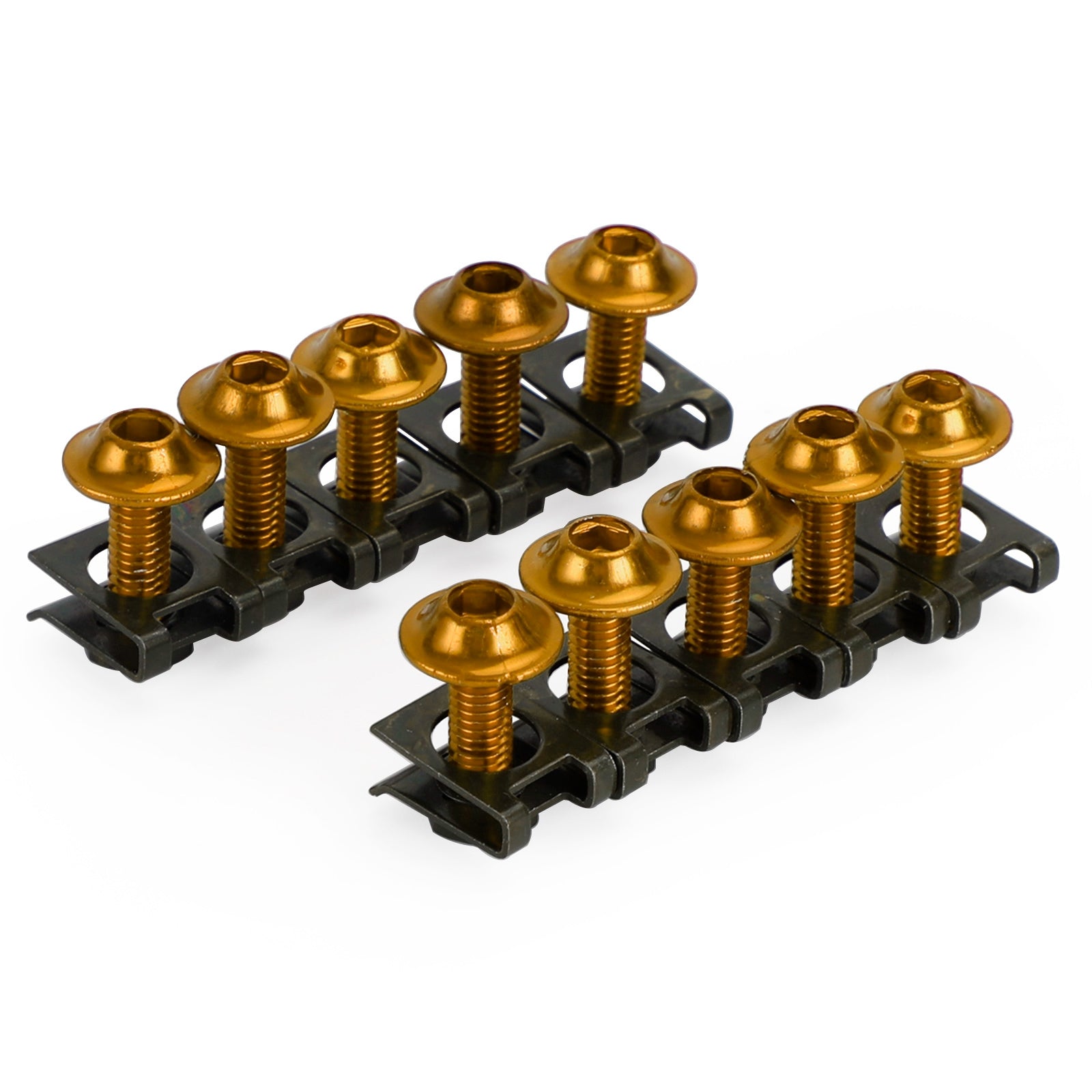 Motorcykel aluminiummässa skärm M6X20mm skruvbultar Klipp Kit Qty 10 Generiskt