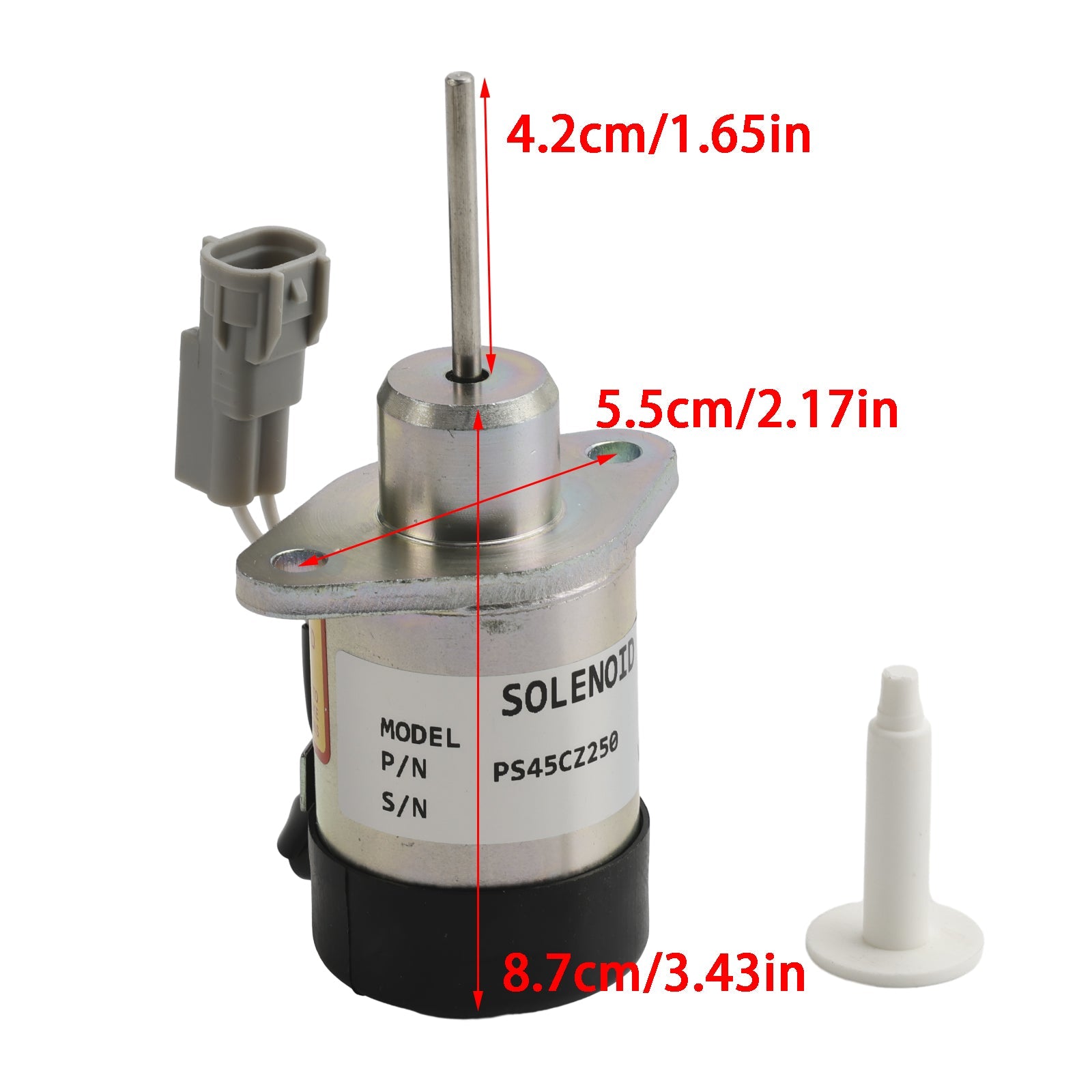 SOLENOID DO SOLENOID DO SOLENOID PS45CZ250 para combustível para Kubota Atuador Solenóide D1503 V2203