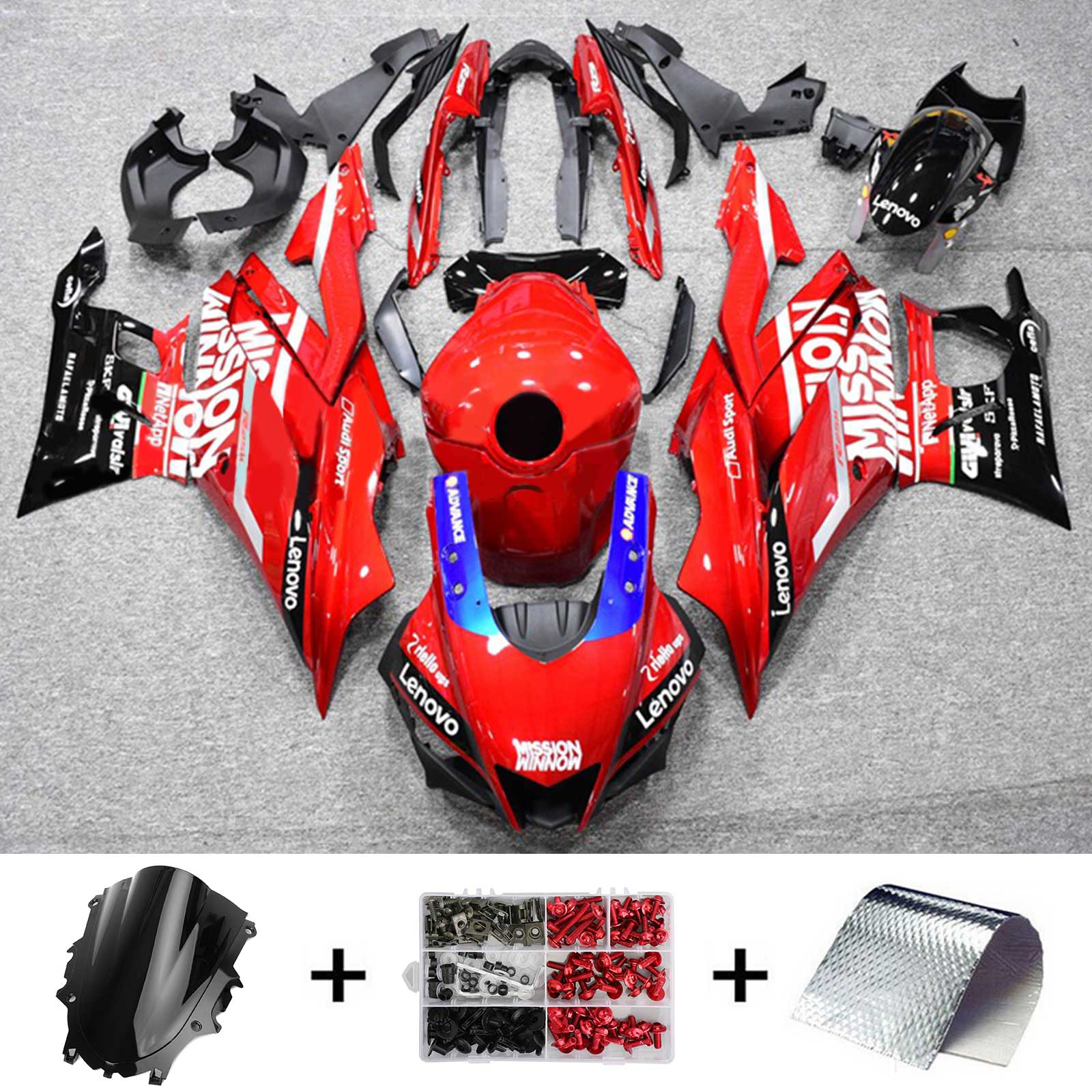 2022-2023 YAMAHA YZF-R3 R25 Kit de carénage injection de carrosserie en plastique ABS # 130