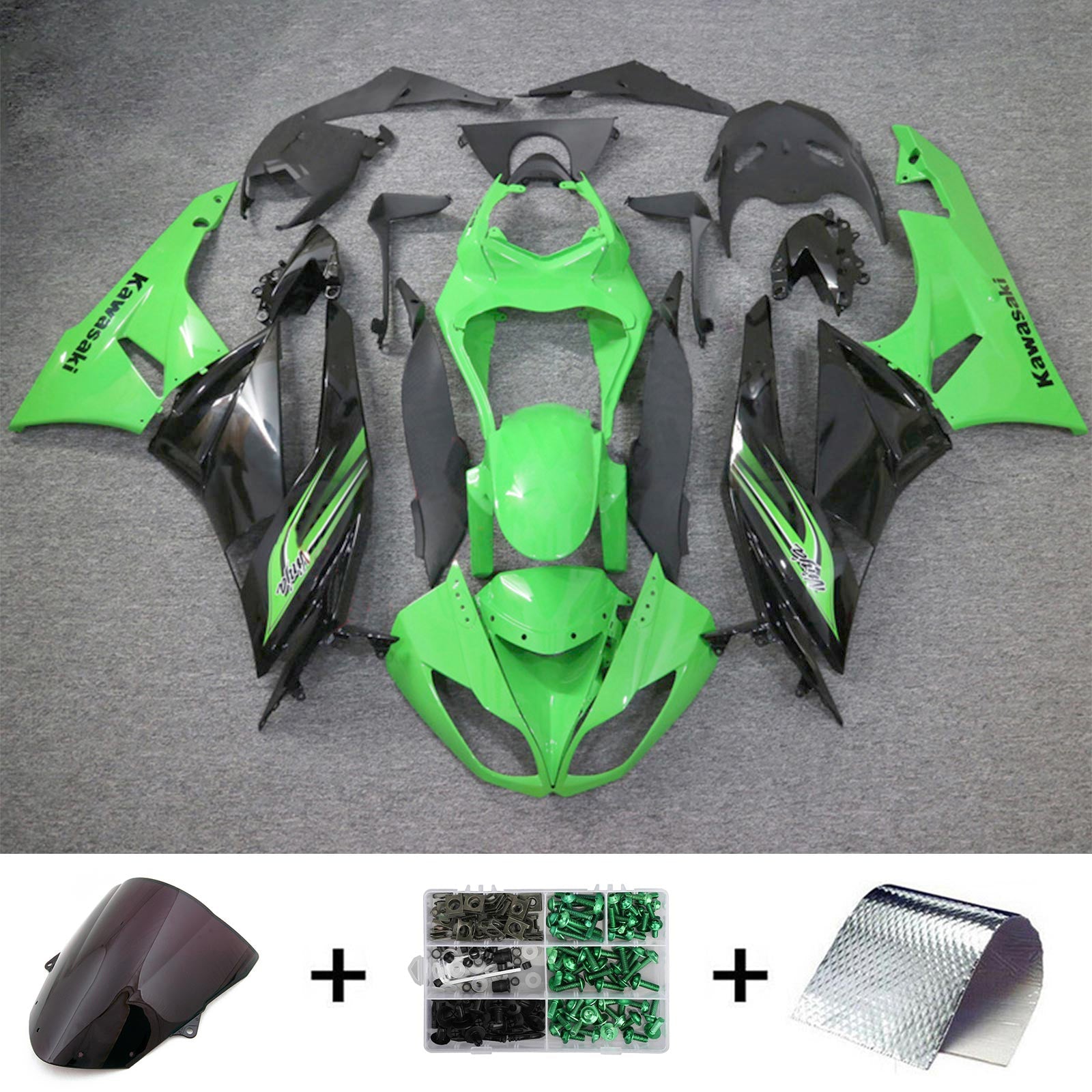 2009-2012 KAWASAKI ZX6R 636 Kit de carénage Kit de carrosserie en plastique Abs