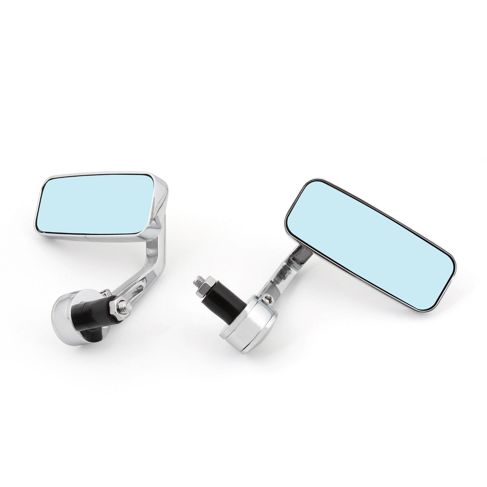 Univerzálny motocykel 7/8" 1" Spätné zrkadlo na koniec riadidiel, chróm, univerzálne
