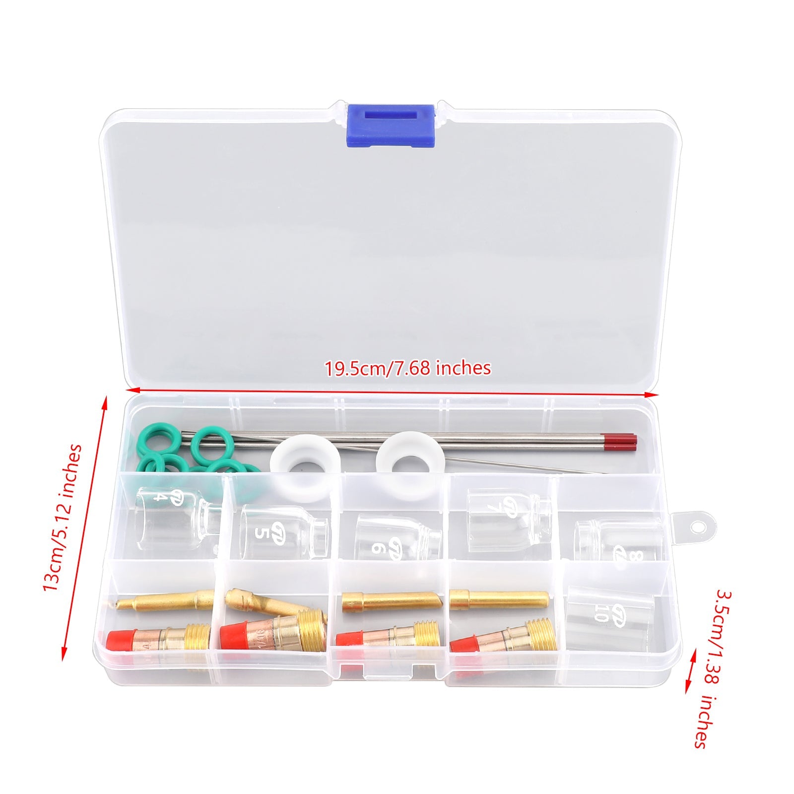 30st Tig Welding Stubby Gas Lens Pyrex Cup Kit Fits For Tig WP-17/18/26 Torch