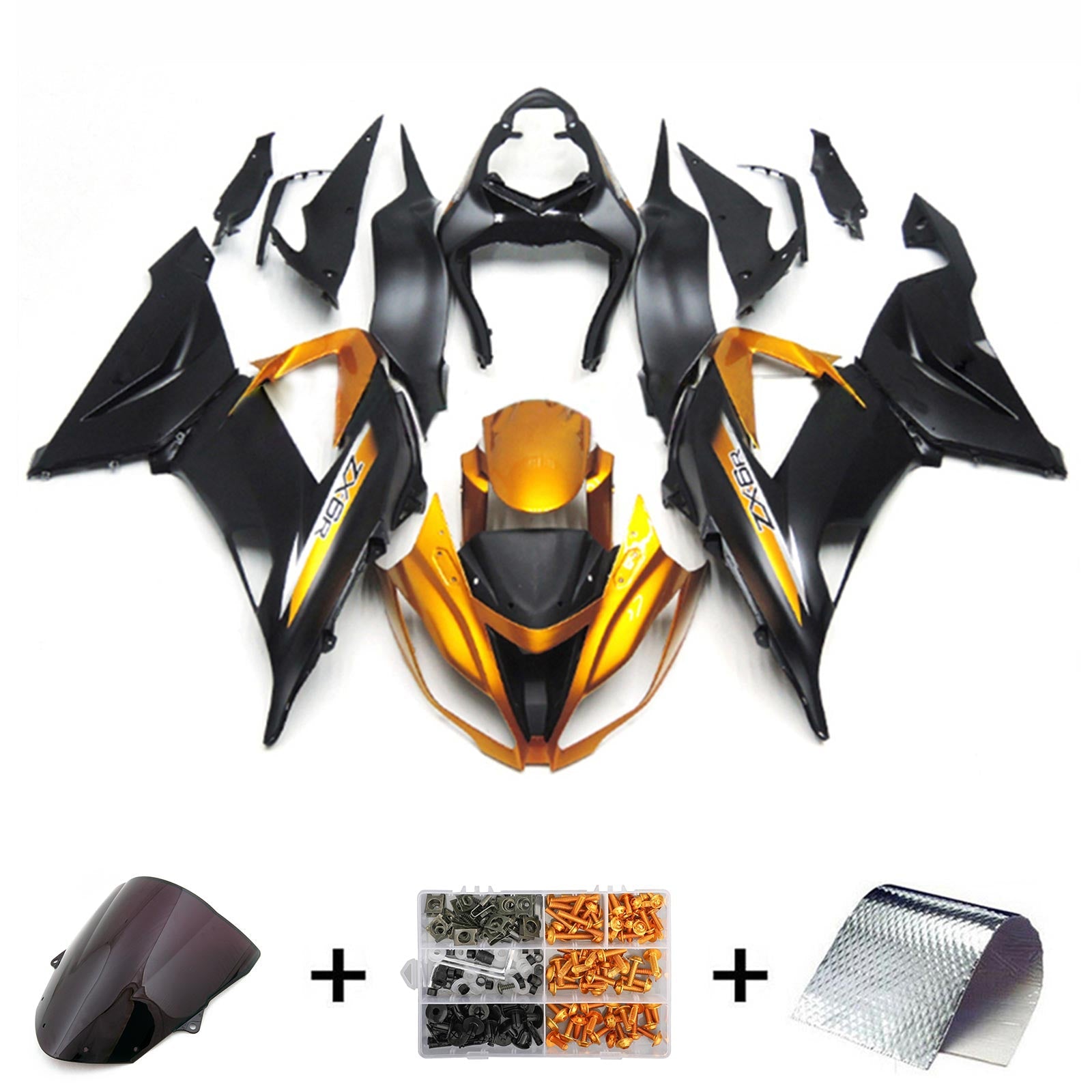 2013-2018 KAWASAKI ZX6R 636 Kit de carénage Bodywork Plastic Abs
