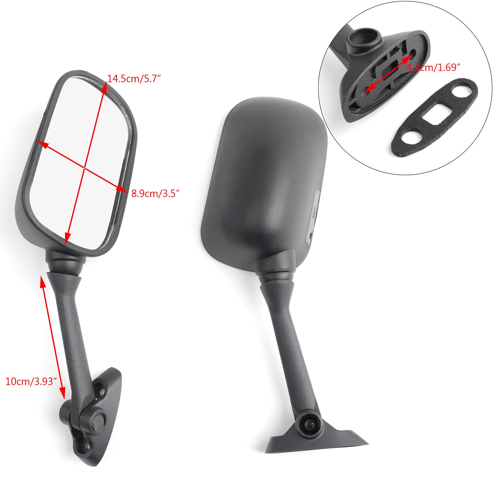 2003-2006 Suzuki GSXR 1000 SV 650/1000 spätné zrkadlá zrkadlá čierne generické