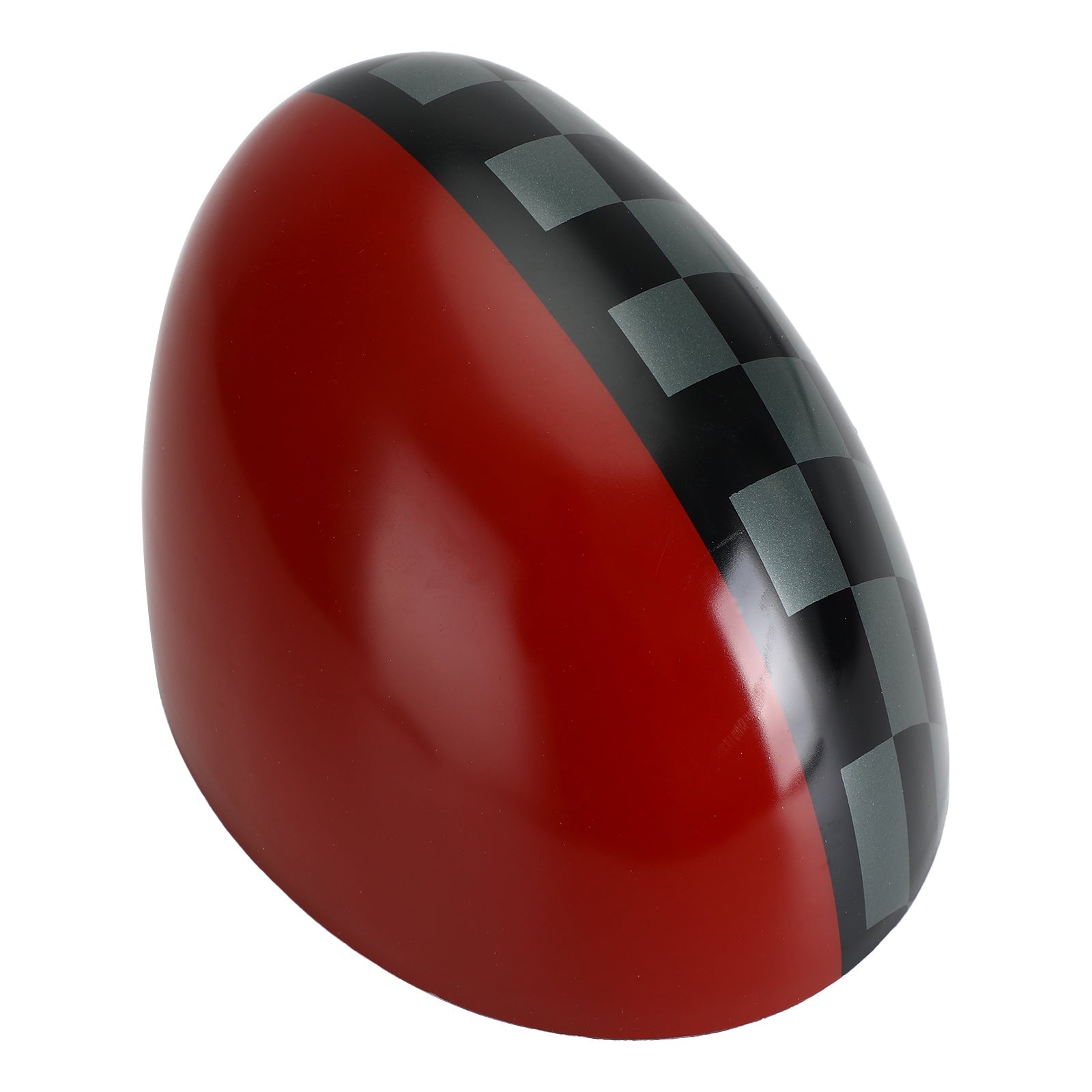 Zwart/grijs geblokte rode spiegelkap voor MINI Cooper Hardtop F55 F56