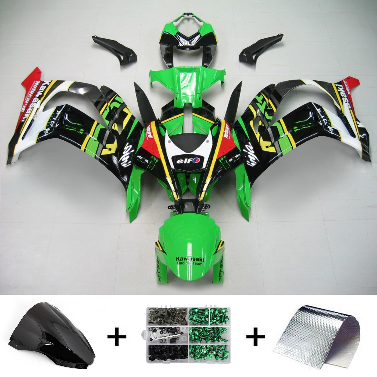 2021-2024 Kawasaki ZX-10R ZX10R Amotopart Injeksjon Fairing Kit Bodywork ABS #101
