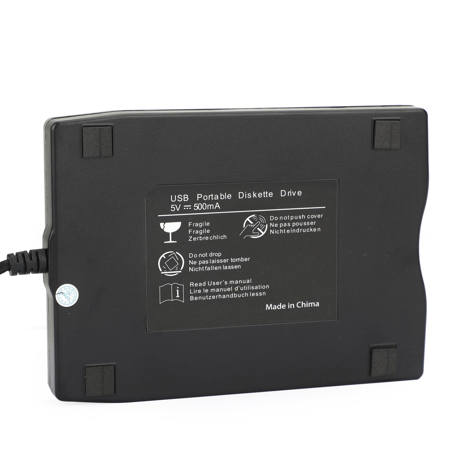 USB 2.0 3.5" Unidad de disquete externa de datos de 1,44 MB para ordenador portátil, Windows 7, 8 y 10.