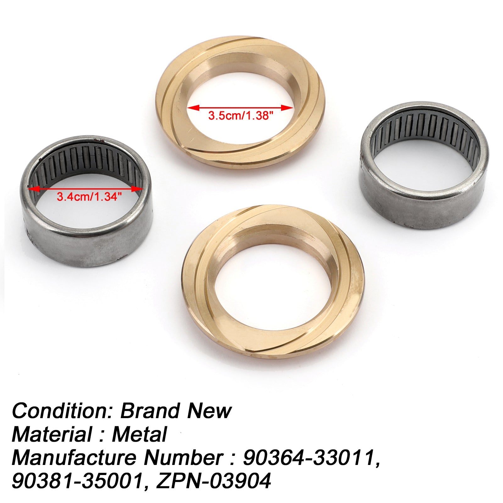 Landcruiser 78 79 80 100 Series Roulement de broche d'essieu intérieur avant + kit de bagues génériques