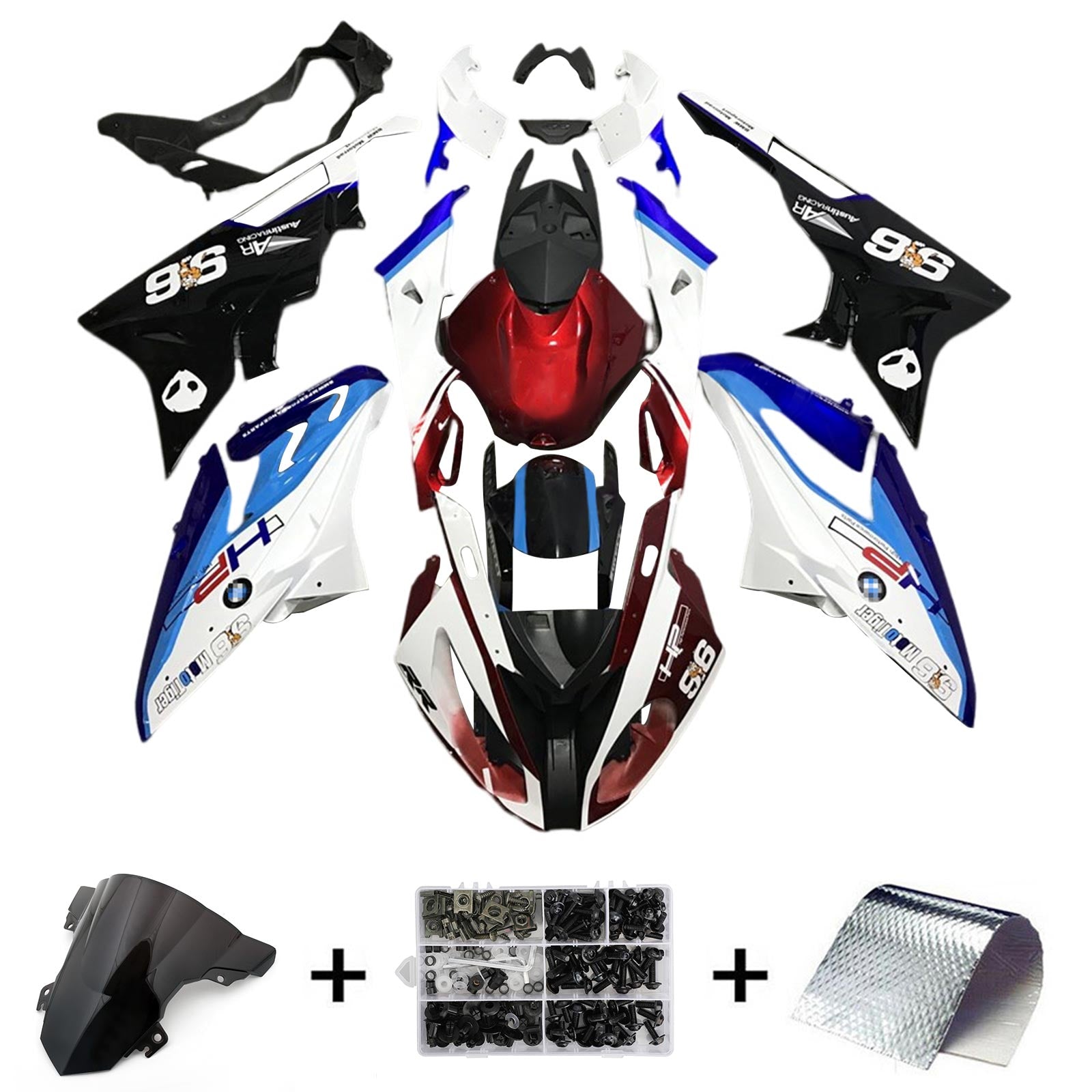 2017-2018 BMW S1000RR Kit Carénage Carrosserie Plastique ABS