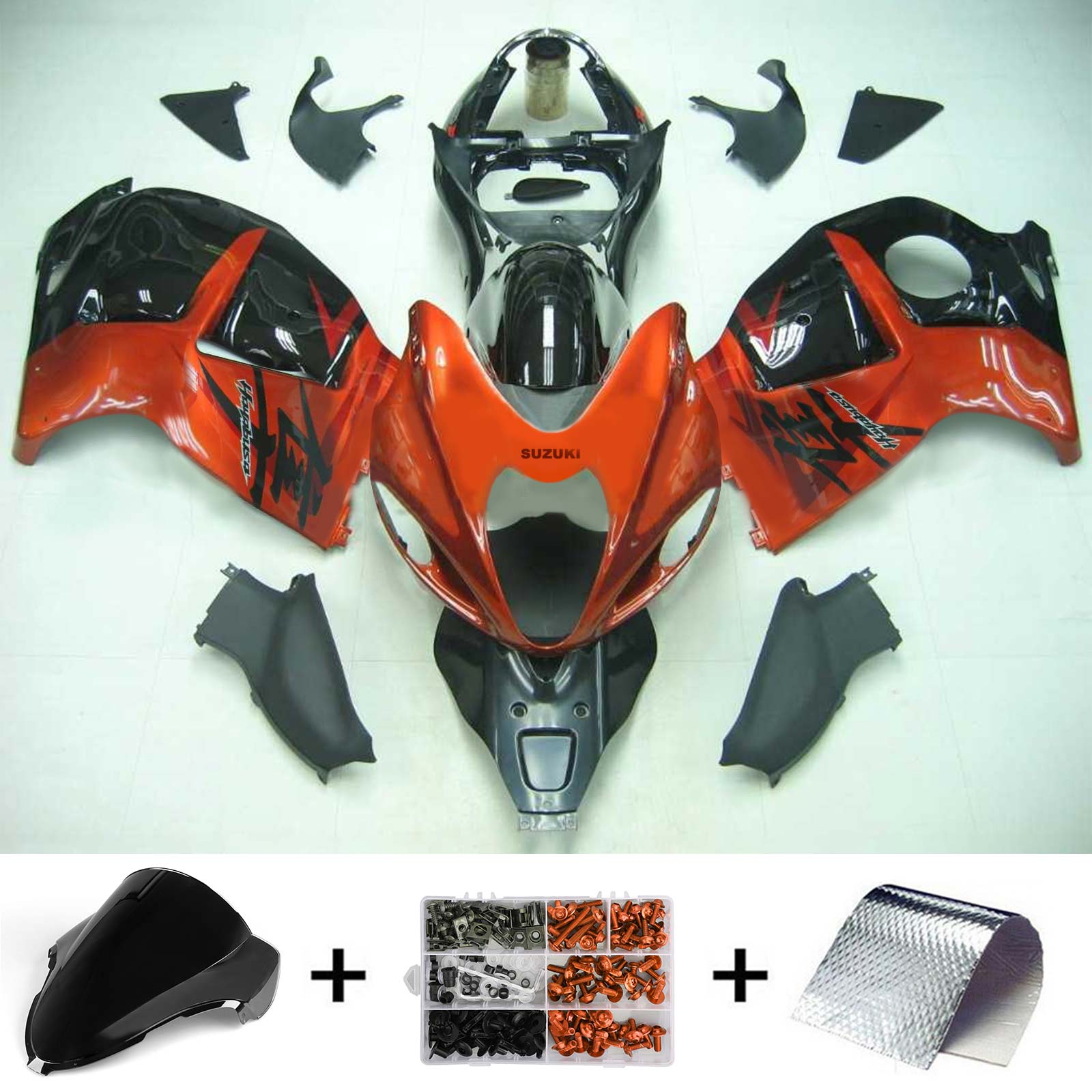 1999-2007 Suzuki Hayabusa GSX1300 Kit de carénage injection amotopart Bodywork Plastic Abs # 124