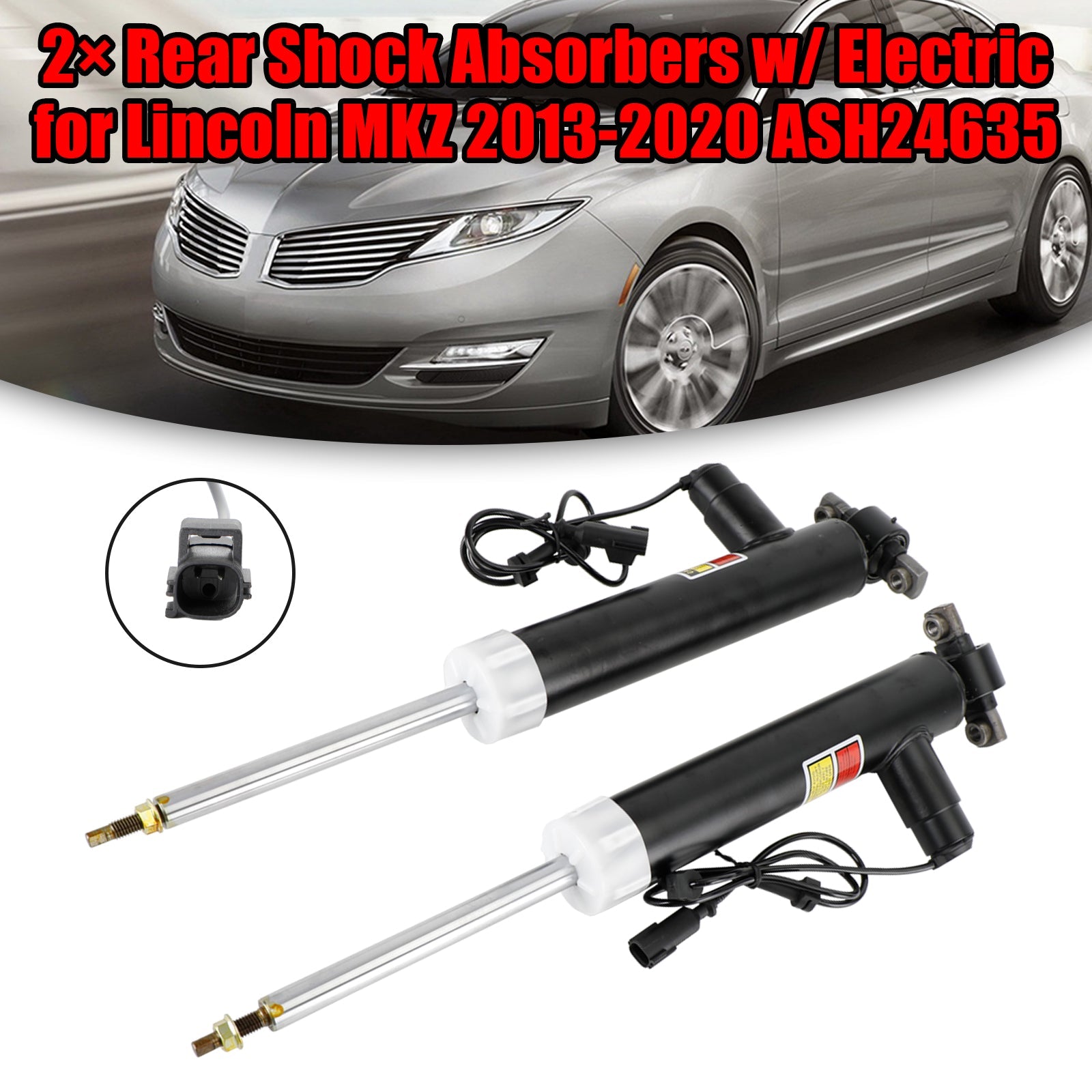 2� Lincoln MKZ 2013-2020 Rear Shock Absorbers w/ Electric ASH24635 Fedex Express