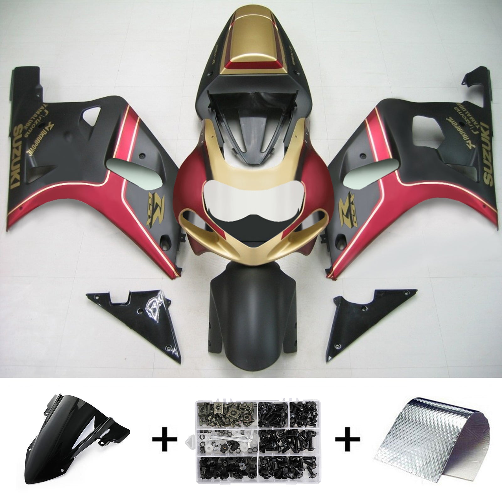 2001-2003 Suzuki GSXR750 K1 Amotopart Injection Fairing Kit Bodywork Plastic ABS #135