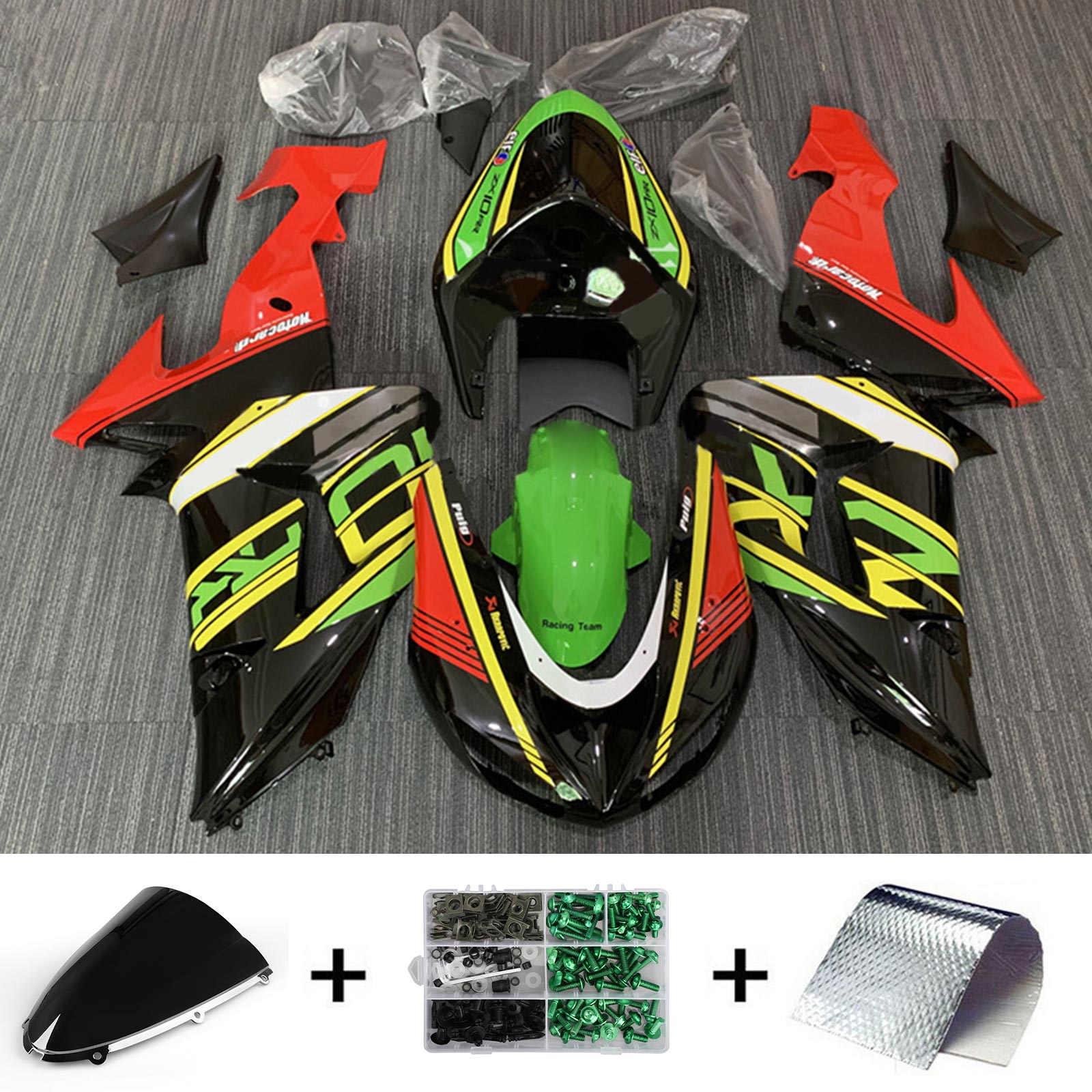2006-2007 Kawasaki ZX10R Fairing Kit Bodywork plast Abs
