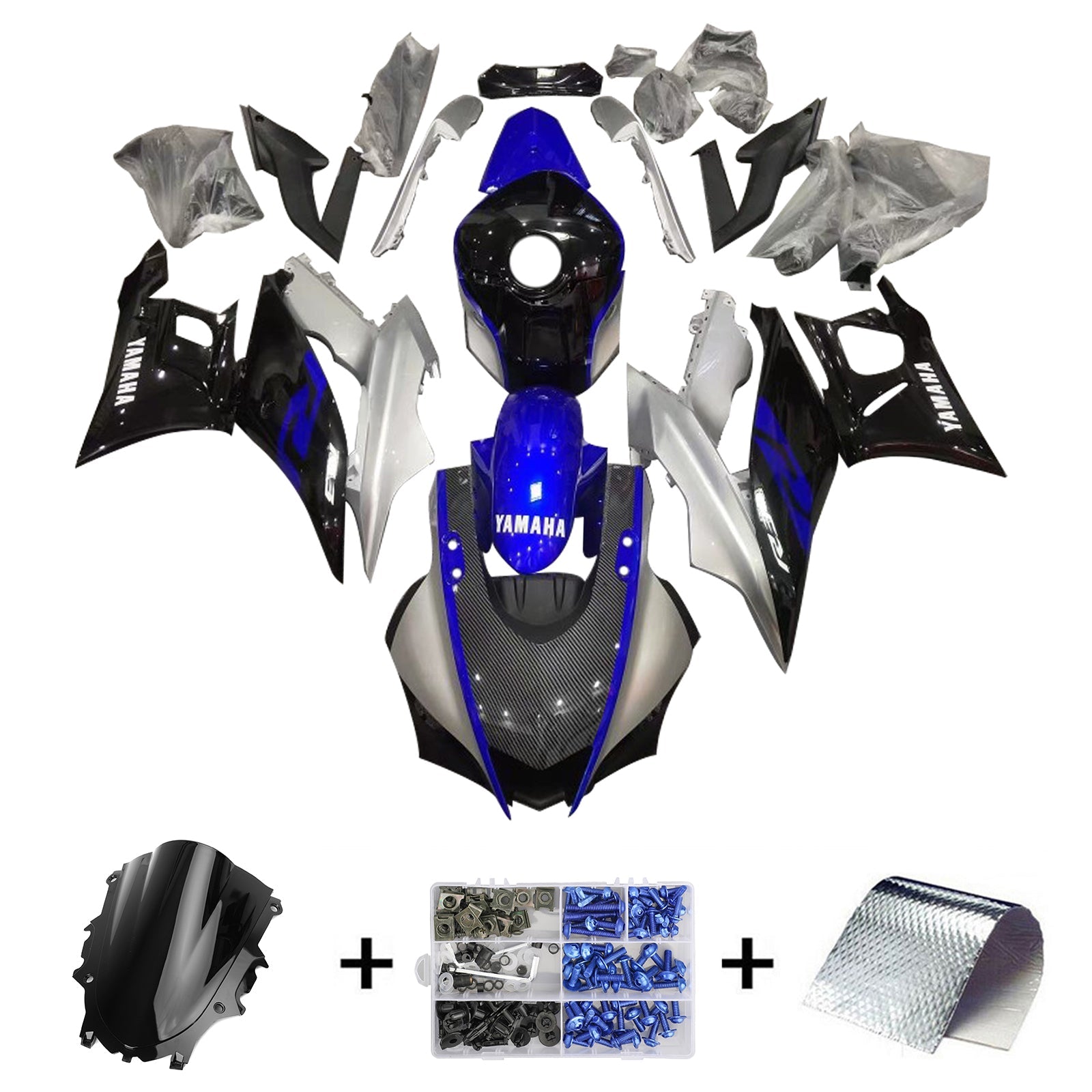 Kit de carénage Yamaha YZF-R3 R25 2019-2021, carrosserie en plastique ABS