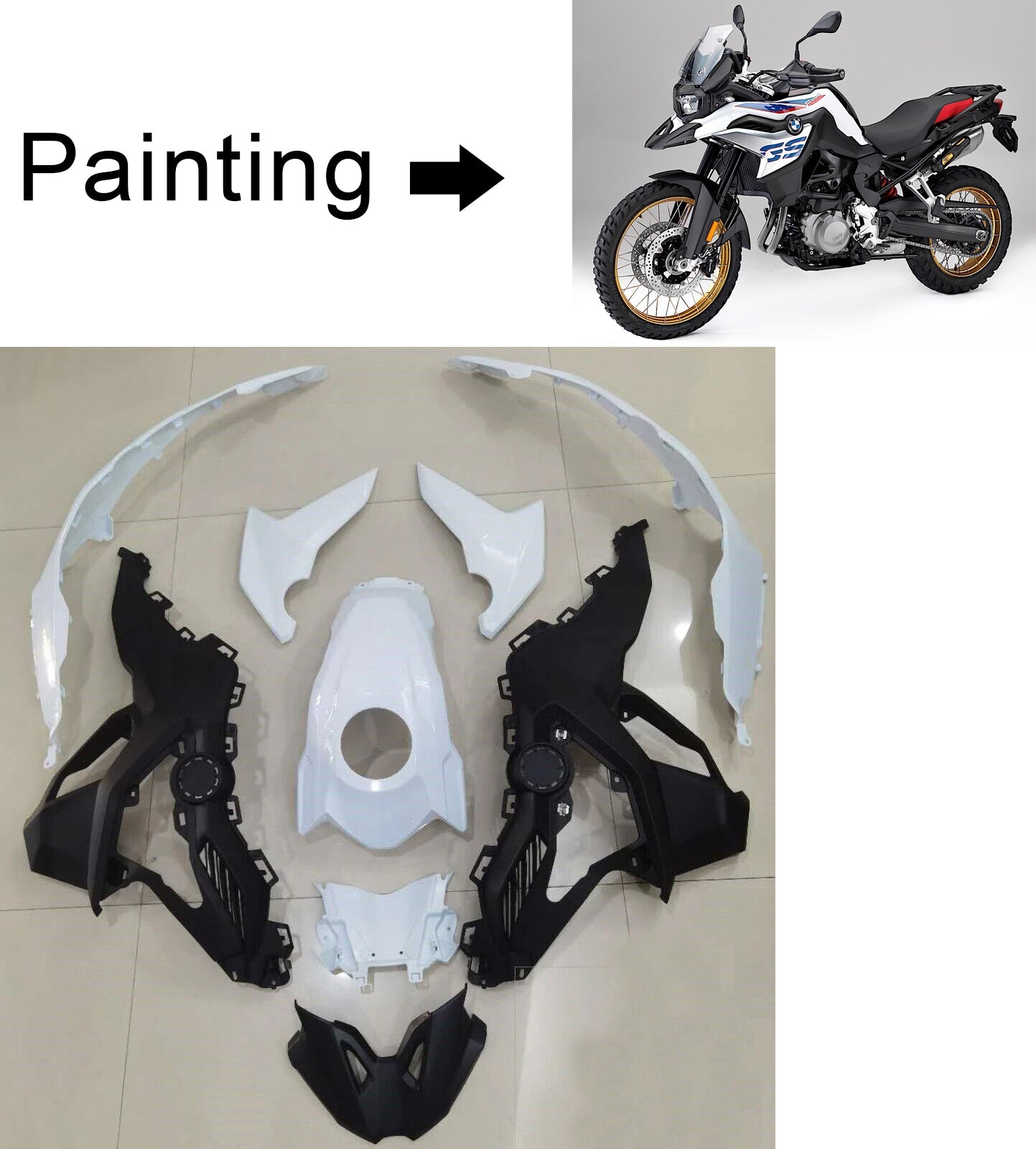 2018-2020 BMW F750GS F850GS Kit de carénage d'injection Amotopart Carrosserie # 105
