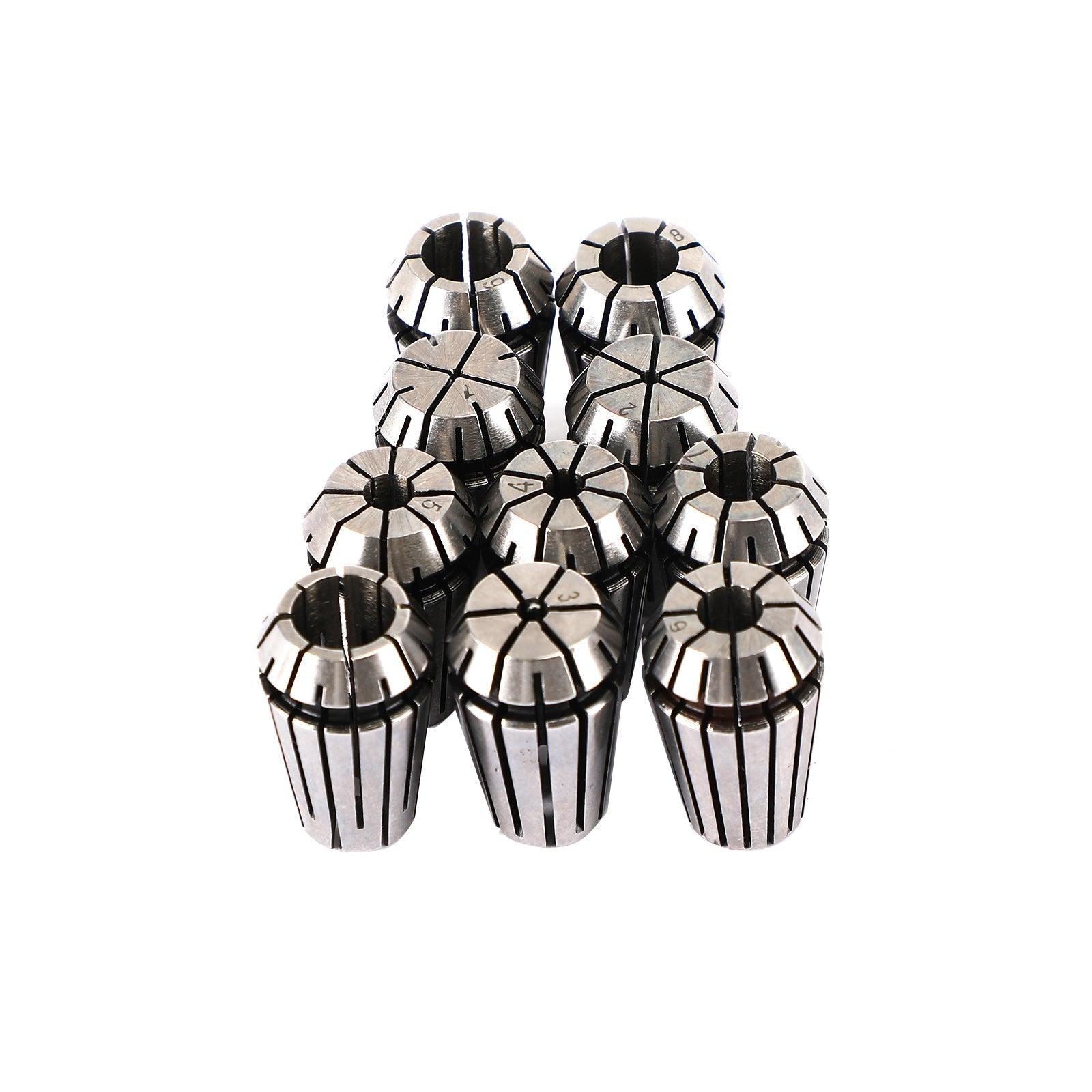 10st ER16 Spring Collet Set för CNC Milling Lathe Tool Gravering Machine Steel