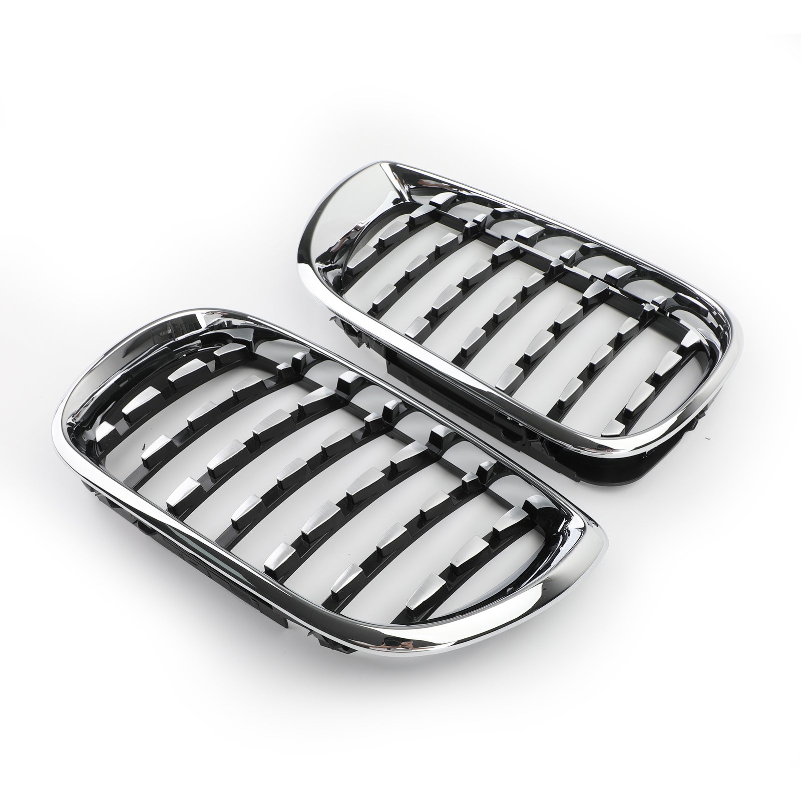 2002-2005 BMW E46 Sedan/Touring Facelift 4Dr Diamond Style Front Grille Zwart&Chroom/Chroom/Zwart Generiek