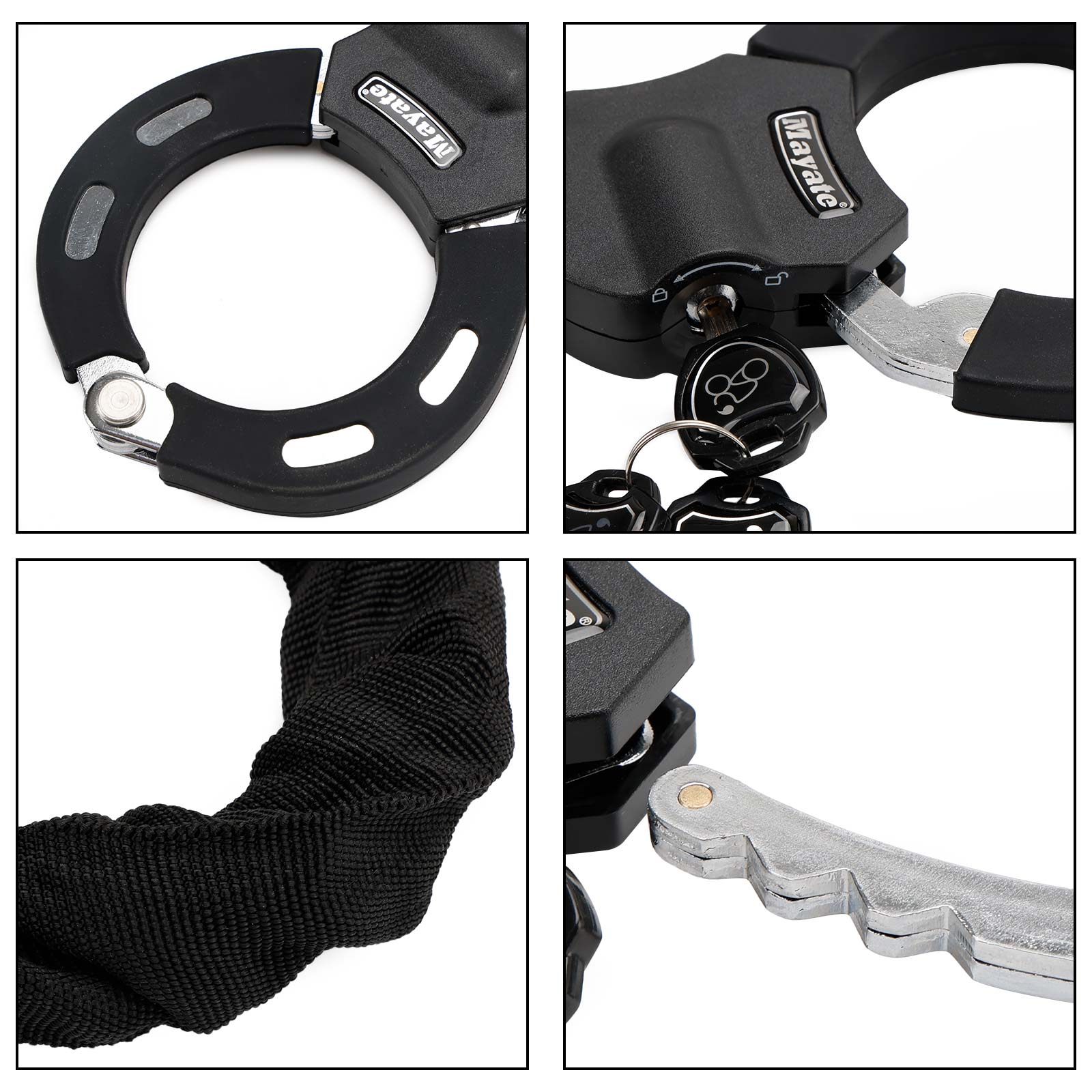 Motorfiets elektrisch scooterslot met sleutel 60 cm kettingslot anti-diefstal met tas