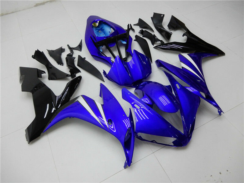 ABS Injection Plastic Kit Fairing Fit Yamaha YZF R1 2004-2006 Glans BlÄ generisk