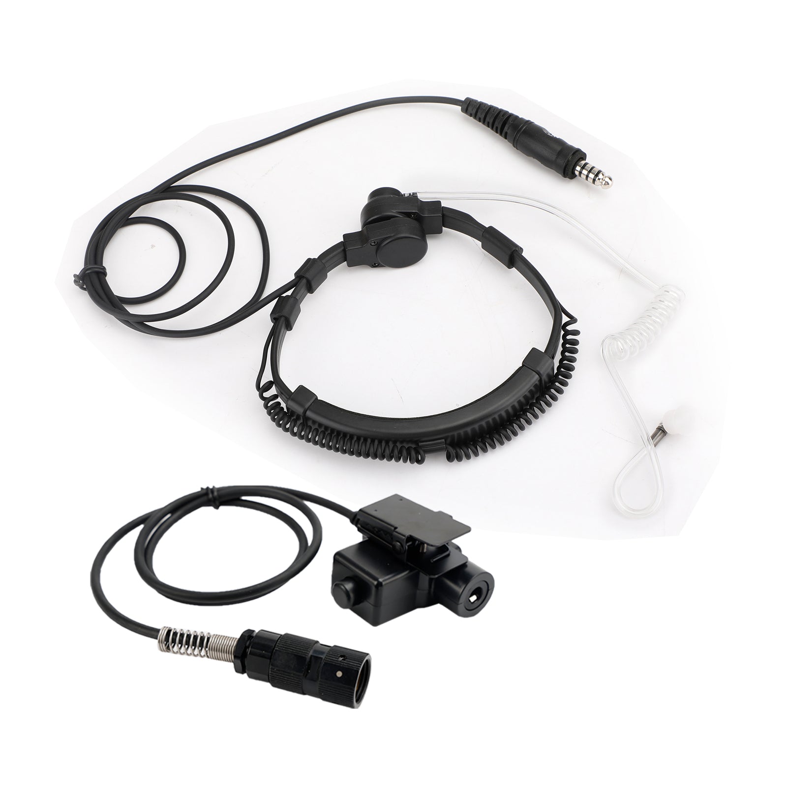7.1mm Big Plug Tactical Throat Mic Headset för AN/PRC-152 AN/PRC-148 U329 Radio