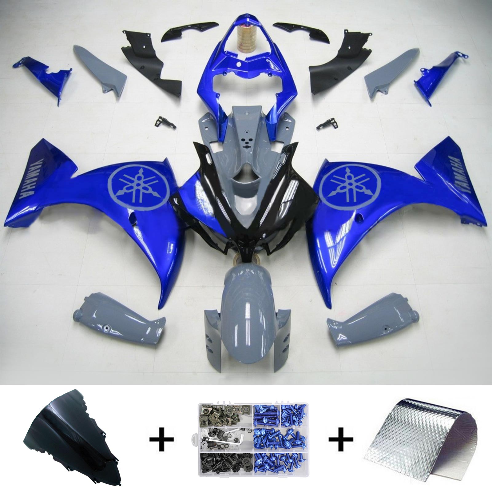 2012-2014 Yamaha YZF 1000 R1 Amotopart Injeksjon Fairing Kit Bodywork Plast Abs #138