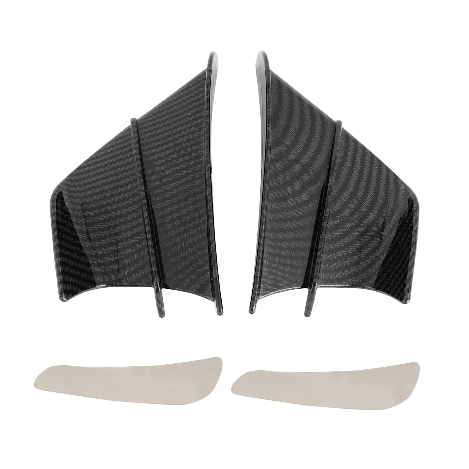 Winglet Wind Fin Aerodynamic Kit Spoiler Trim Cover för motorcykel Universal