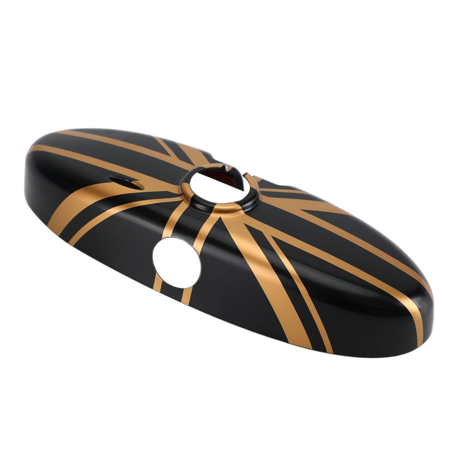 Union Jack Britse vlag achteruitkijkspiegelafdekking voor MINI Cooper R55 R56 R57 zwart/goud