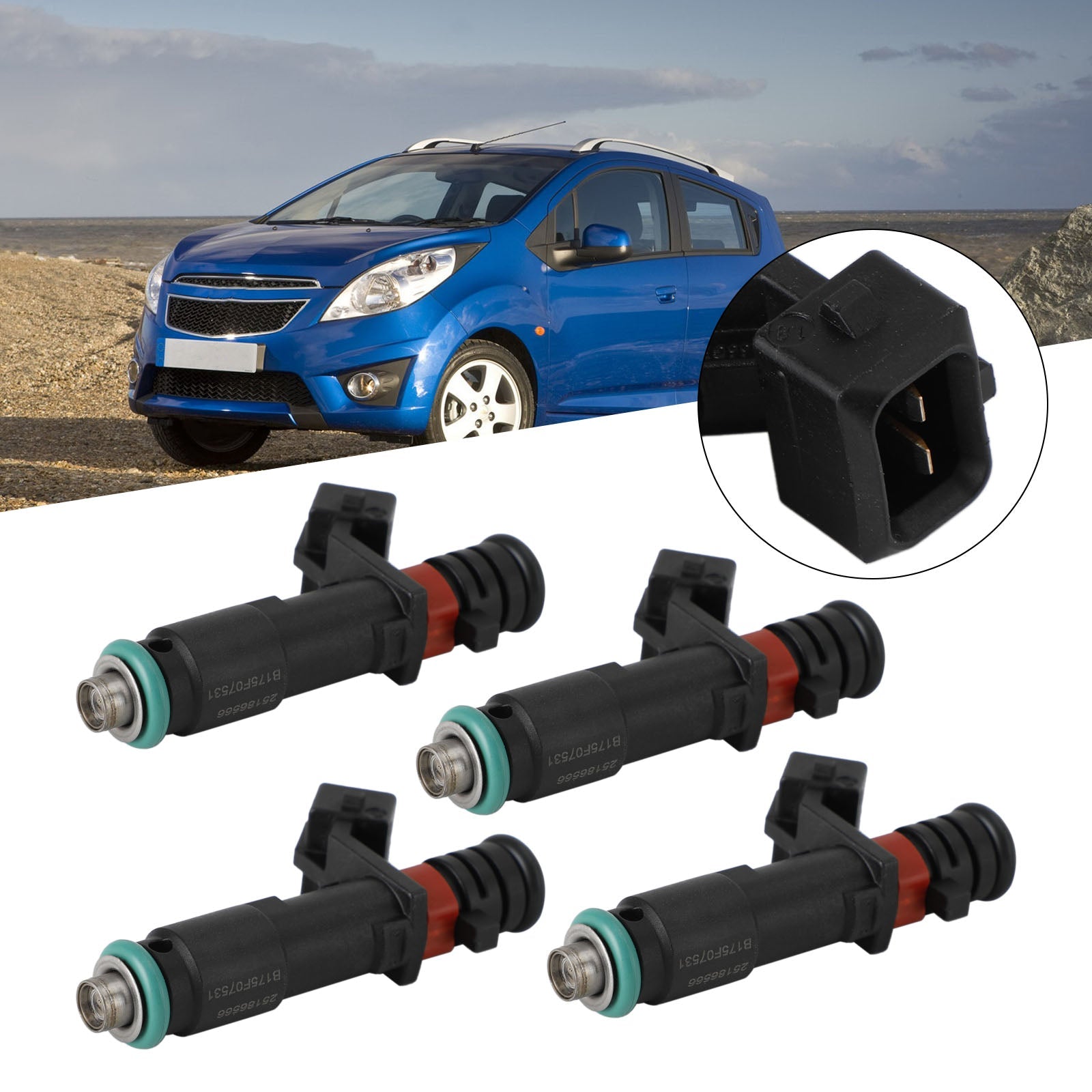 Chevrolet Spark 2011-2015 1.2L L4 INJ675 4PCS Inyectores de combustible 96800843