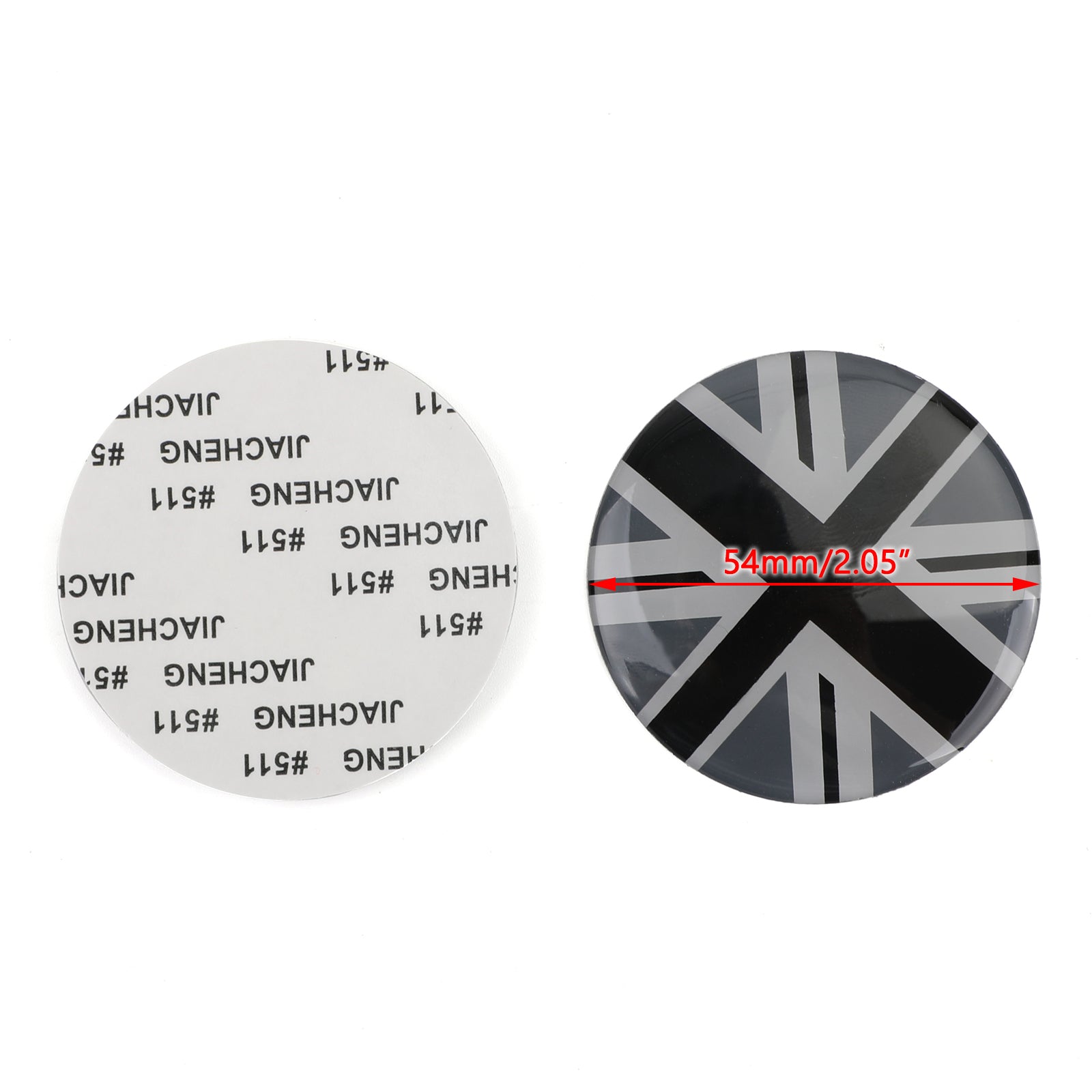 Wheel Center Hub Cap Emblem Badge Decal Black Union Jack UK Flag för Mini Cooper