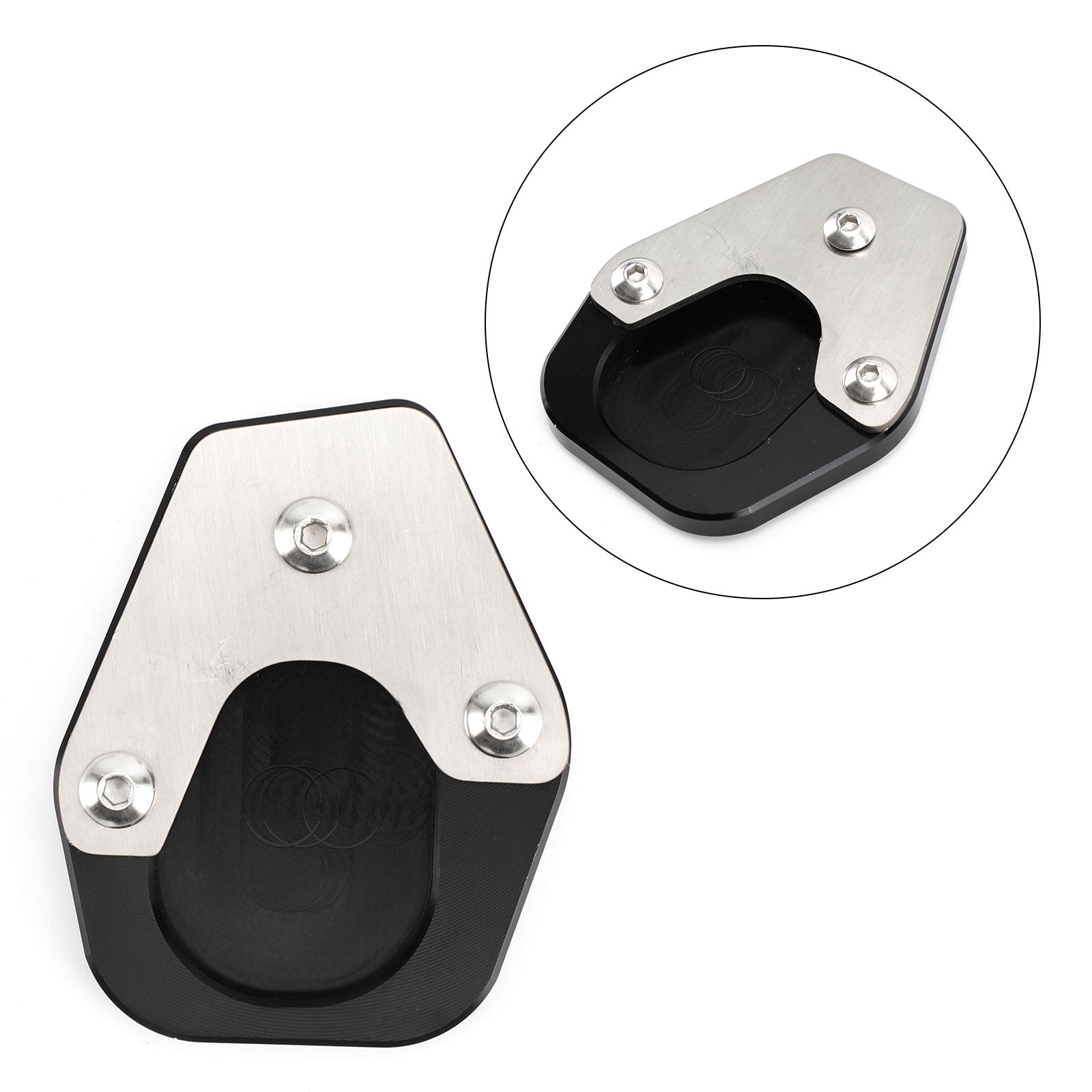 Almohadilla de placa ampliada para soporte de motocicleta, compatible con MOTO GUZZI V85TT 2018-2019 genérico