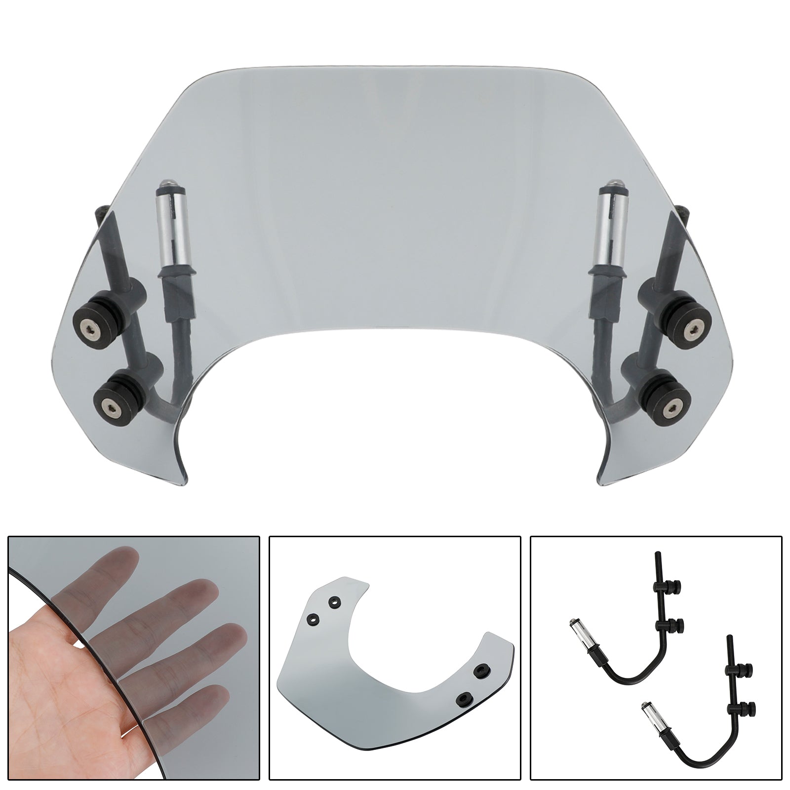 Short Motorcycle Windshield WindScreen fit for Vespa Sprint 150 2016-2023